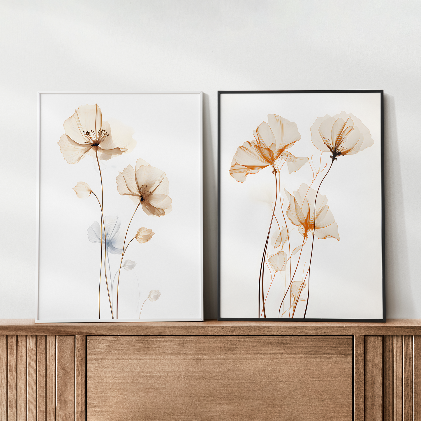 Delicate Botanical Line Art