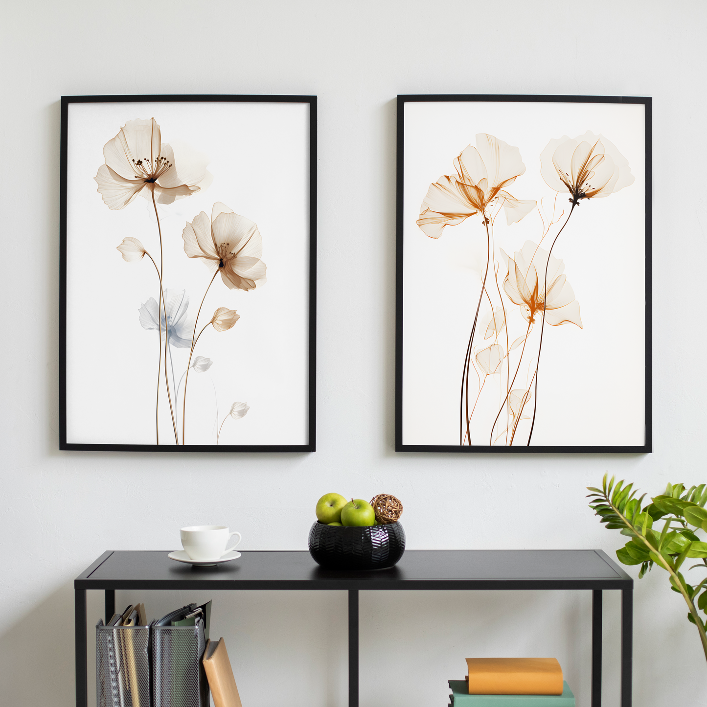 Delicate Botanical Line Art