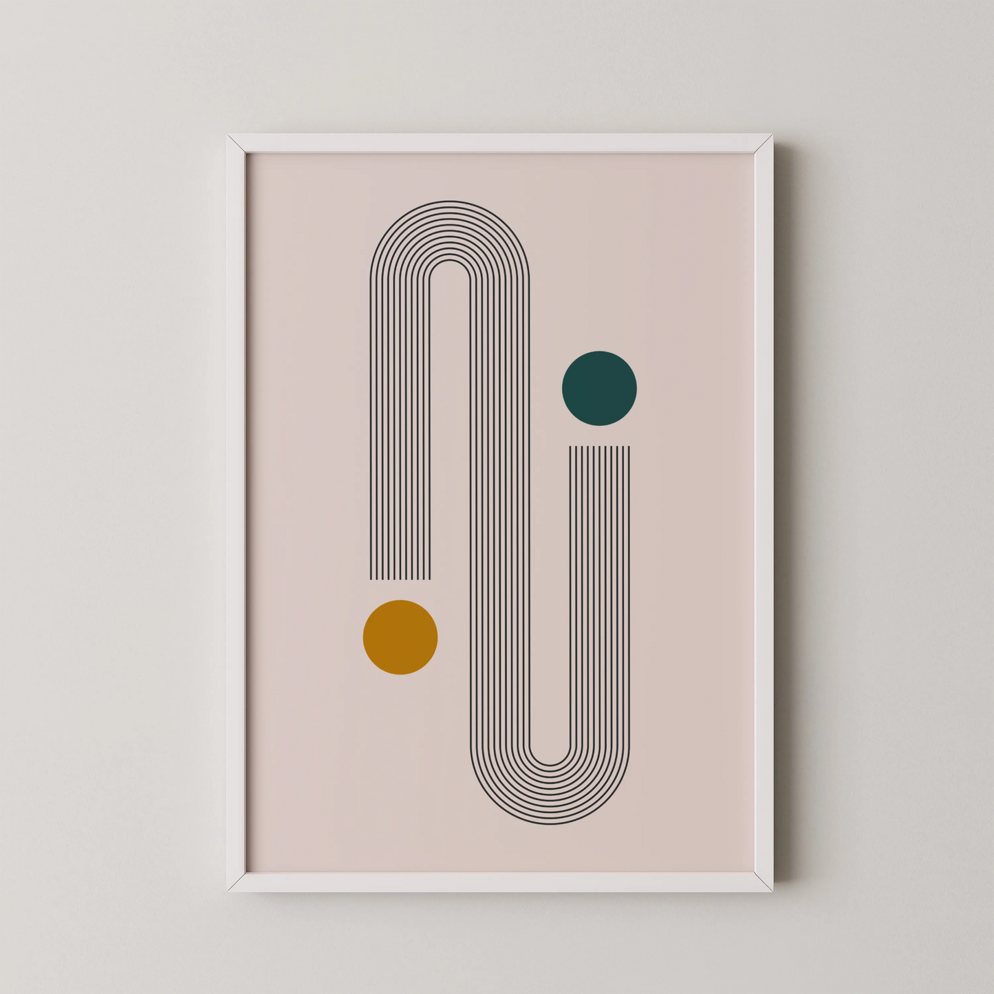 Abstract Art Lines I, Mid Century Modern, Wall Painting