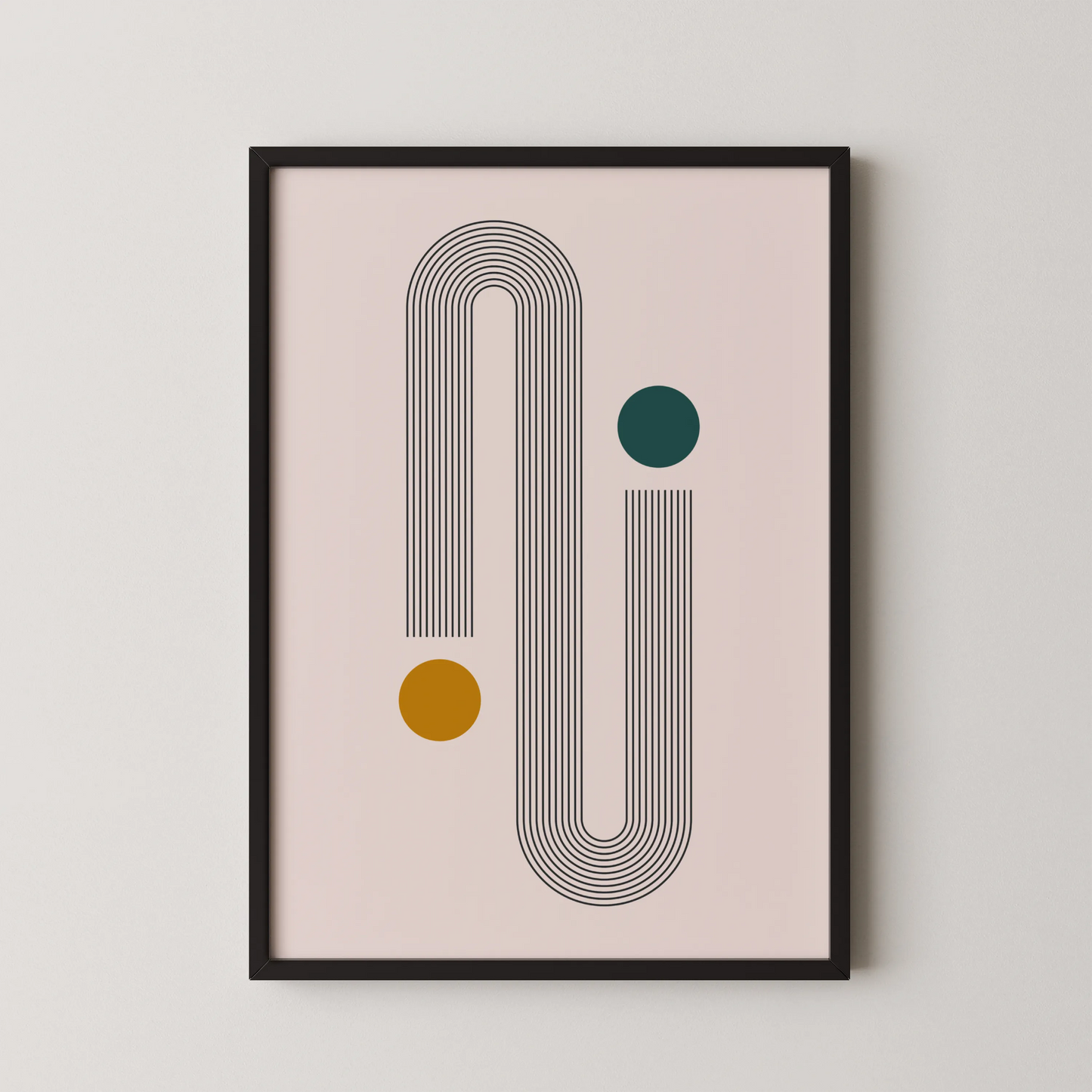 Abstract Art Lines I, Mid Century Modern, Wall Painting