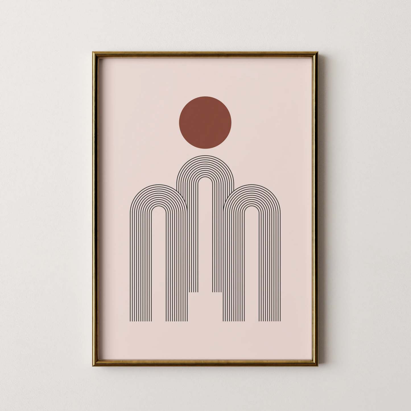 Abstract Art Lines, Mid Century Modern, Wall Painting