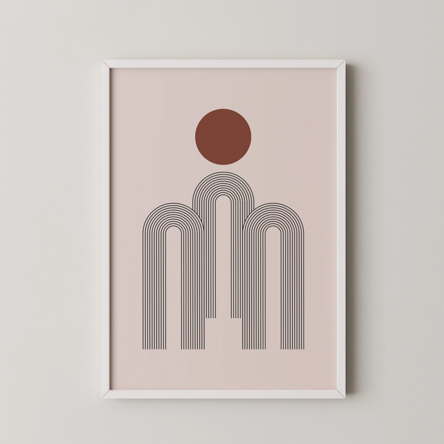 Abstract Art Lines, Mid Century Modern, Wall Painting