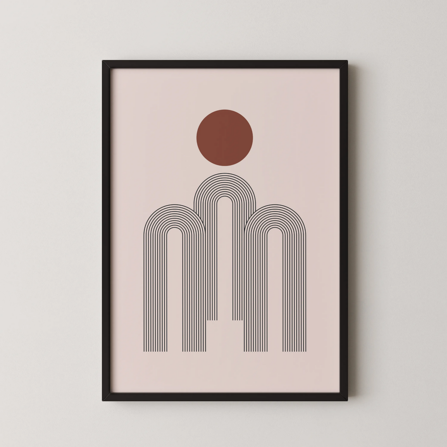 Abstract Art Lines, Mid Century Modern, Wall Painting