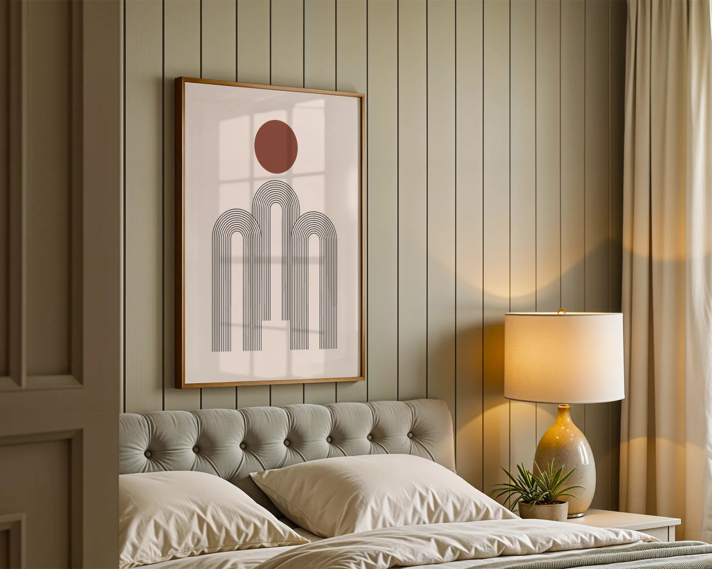 Abstract Art Lines, Mid Century Modern, Wall Painting