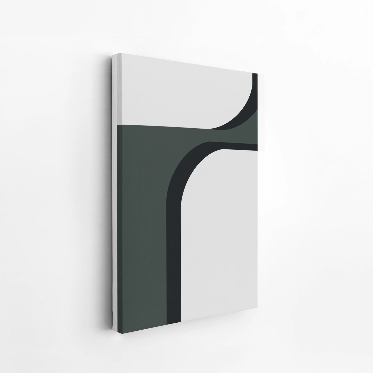 Abstract Black & Green, Mid Century Modern, Wall Art
