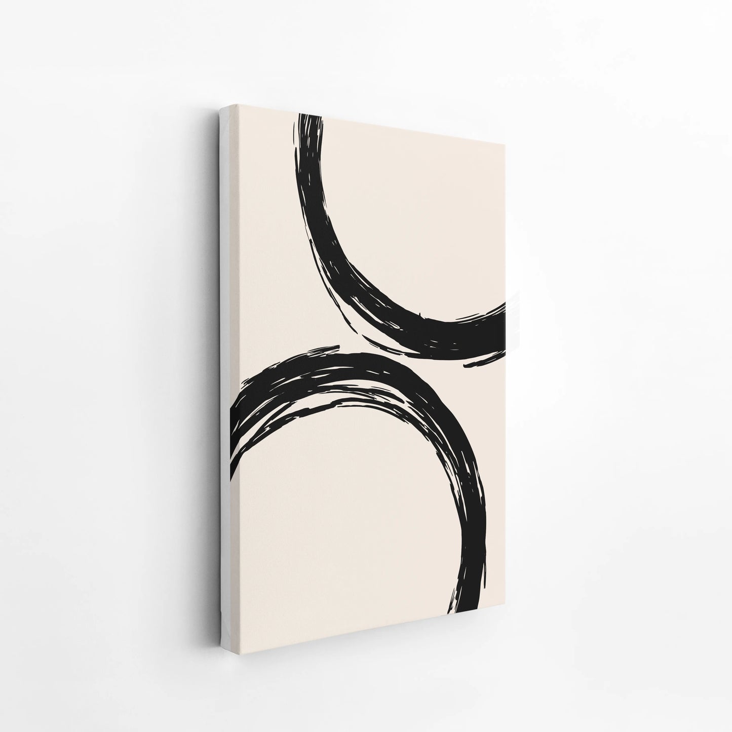 Abstract Black & White Lines II, Mid Century Modern, Wall Art