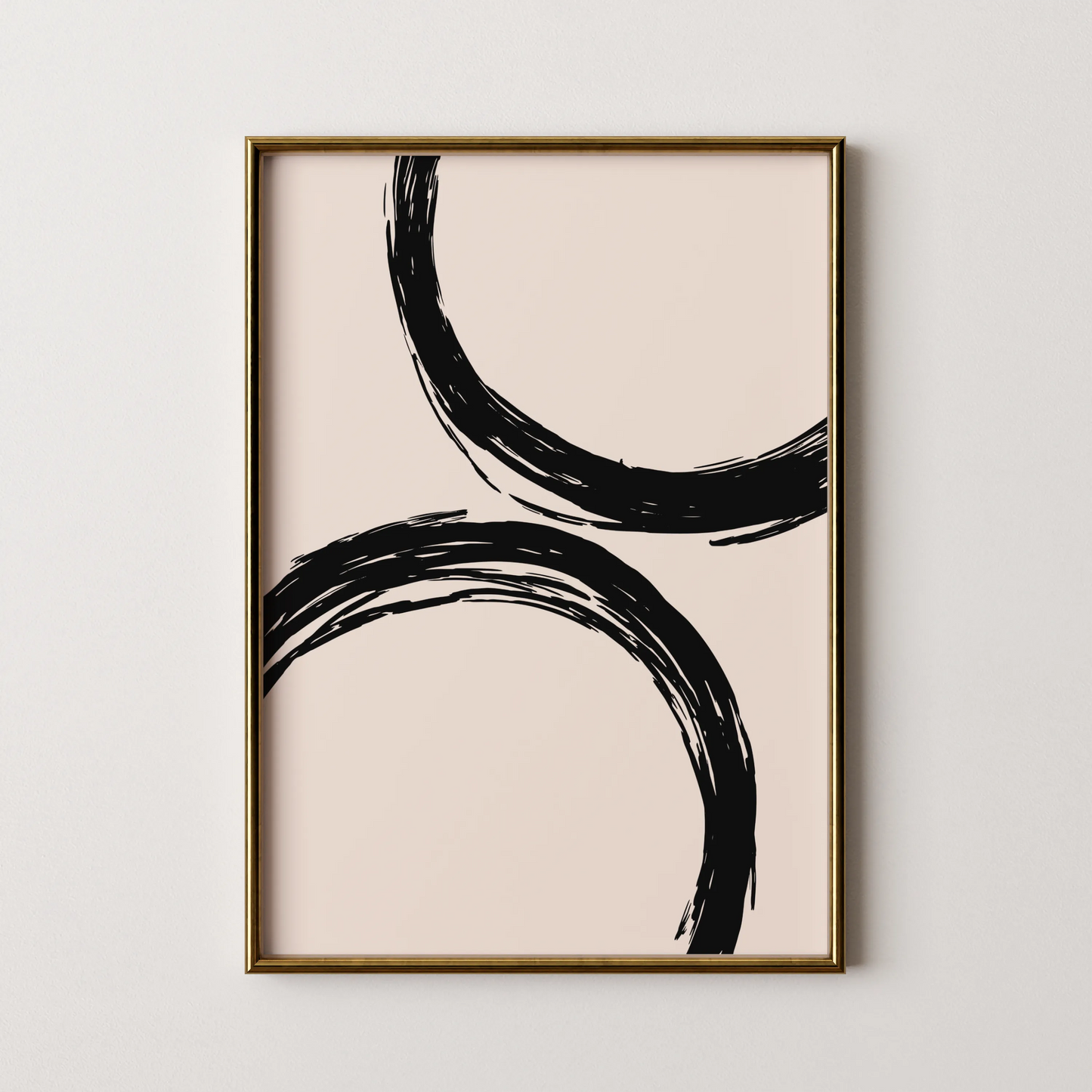 Abstract Black & White Lines II, Mid Century Modern, Wall Art
