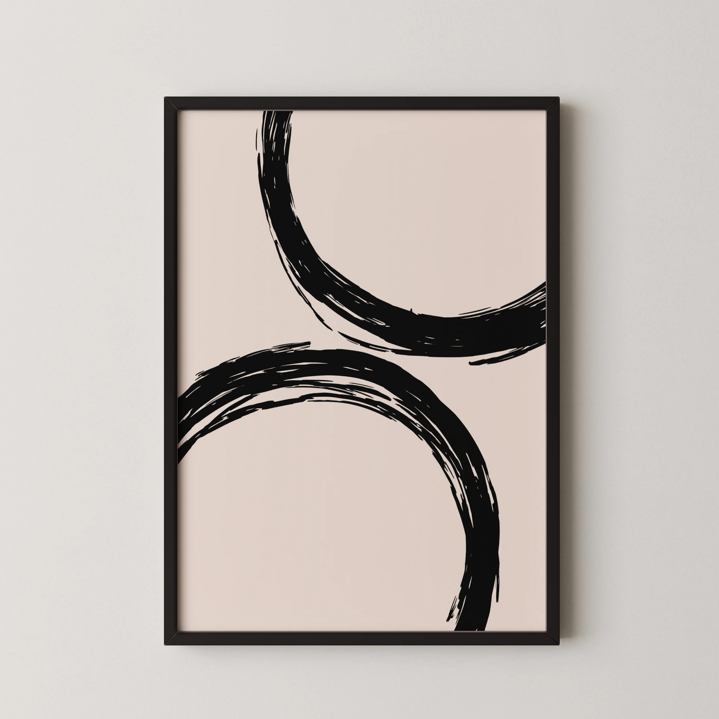 Abstract Black & White Lines II, Mid Century Modern, Wall Art