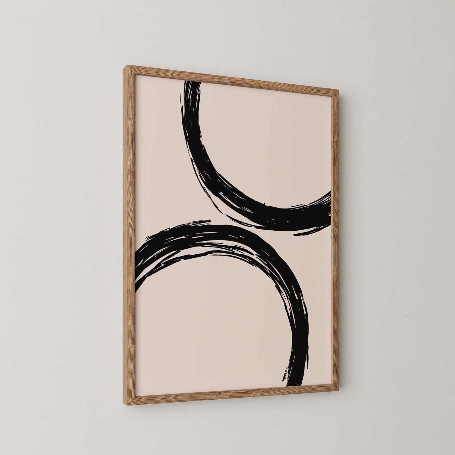 Abstract Black & White Lines II, Mid Century Modern, Wall Art