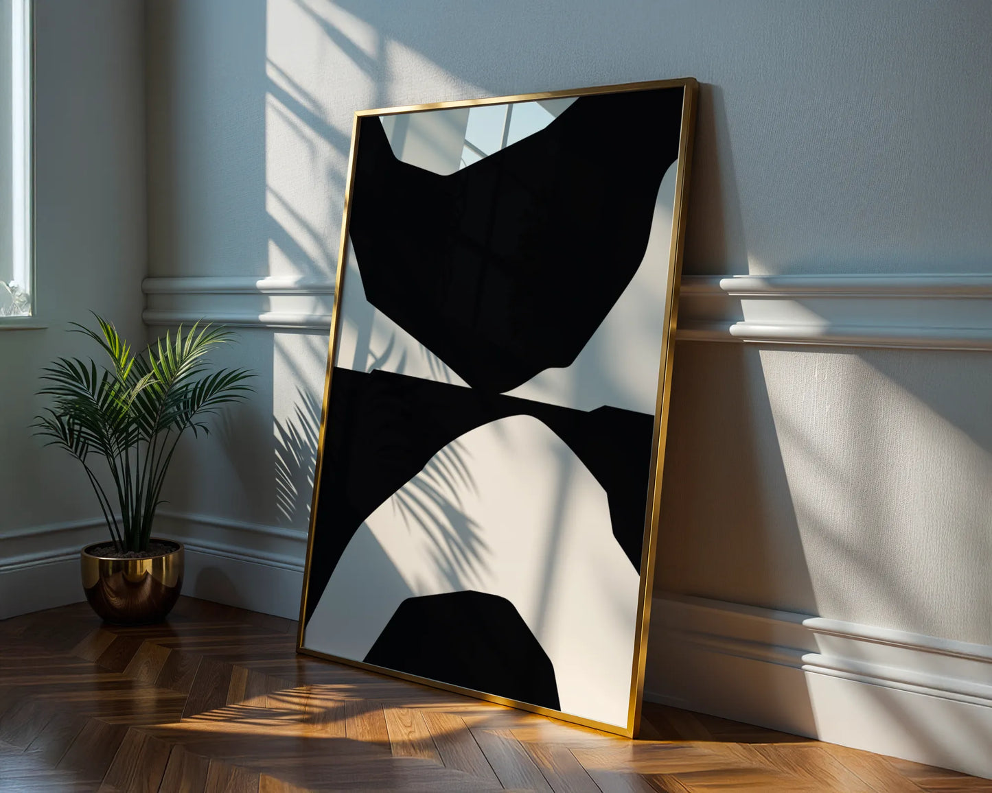 Abstract Black & White, Mid Century Modern, Wall Art