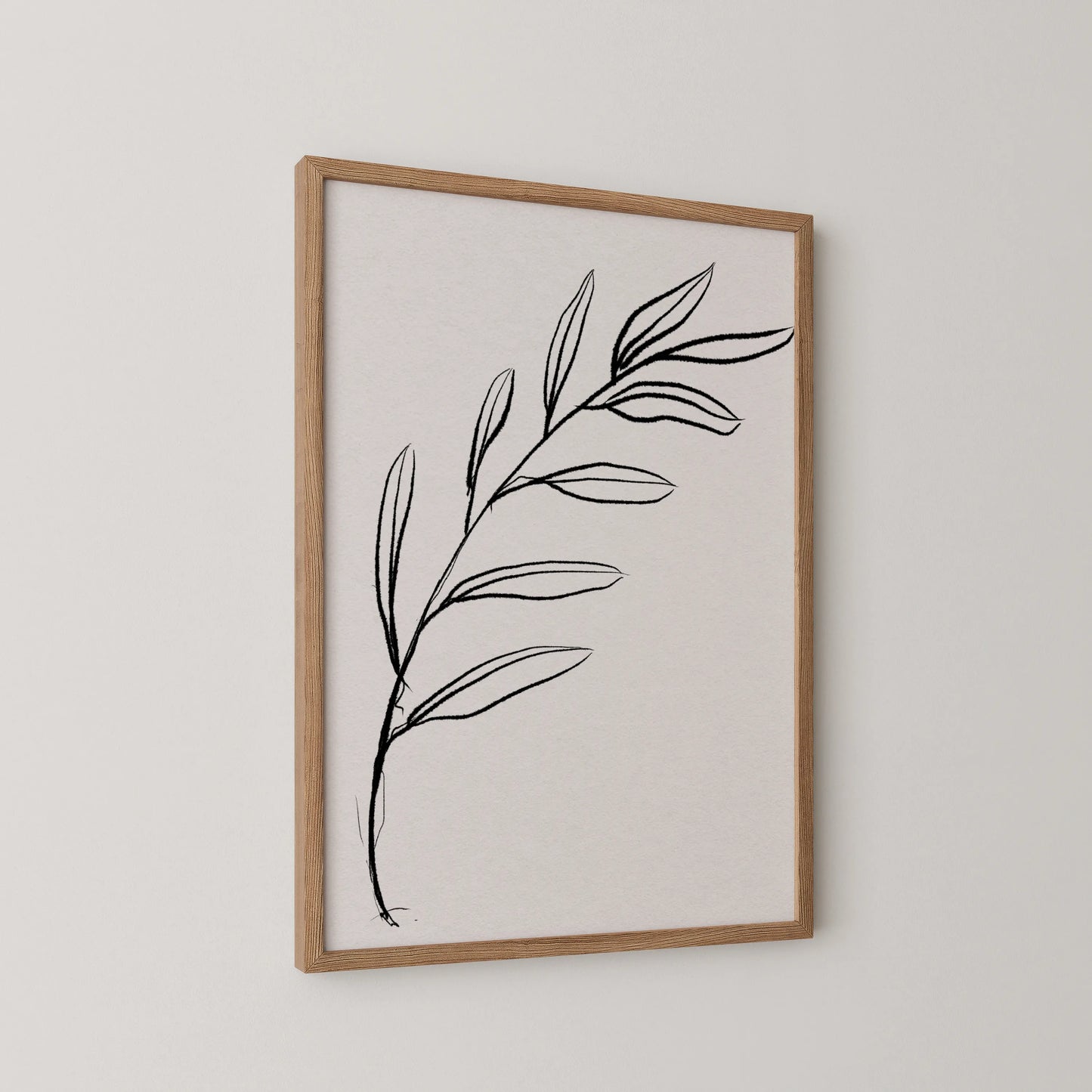 Abstract Branch, Black & White, Mid Century Modern