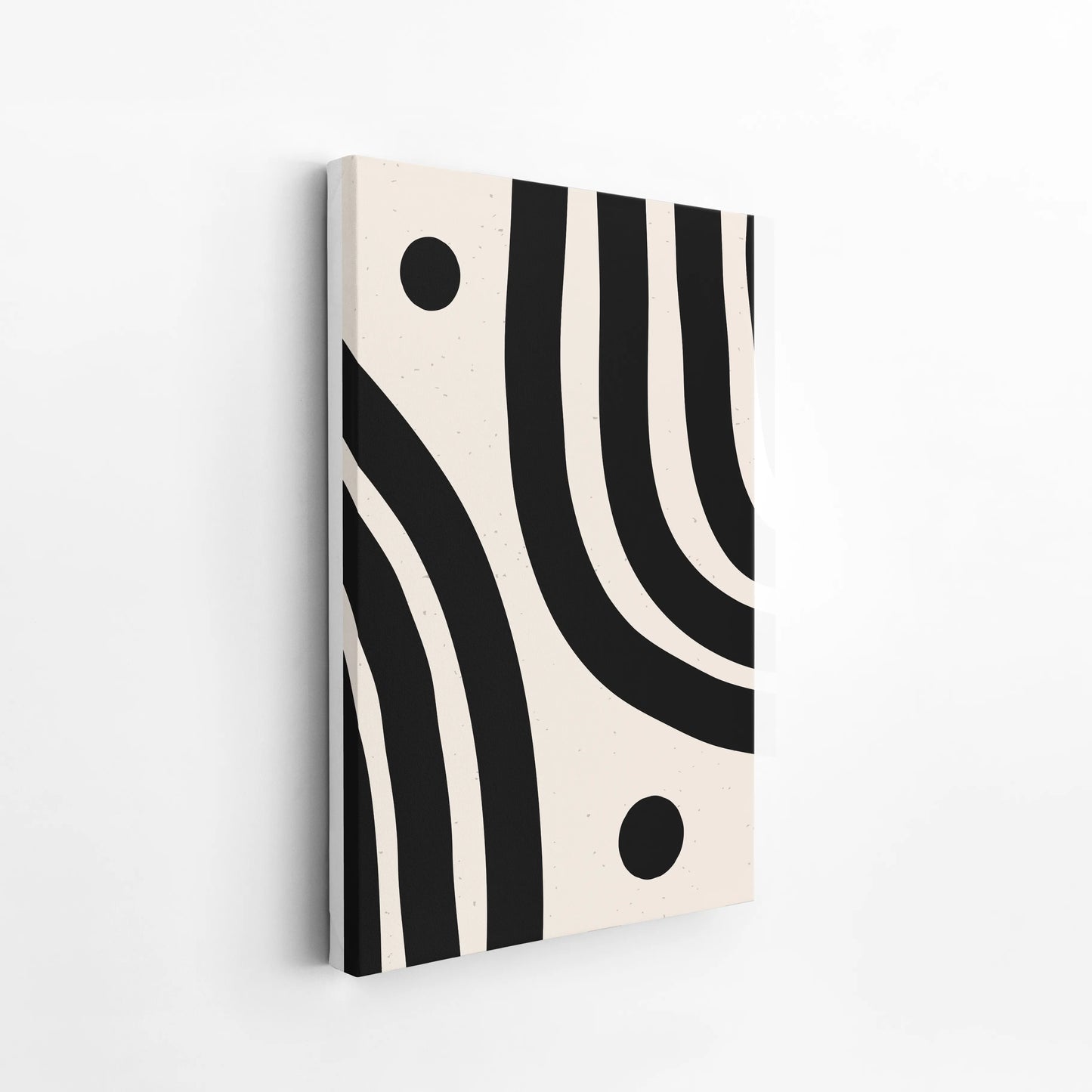 Abstract Lines, Black & White, Mid Century Modern