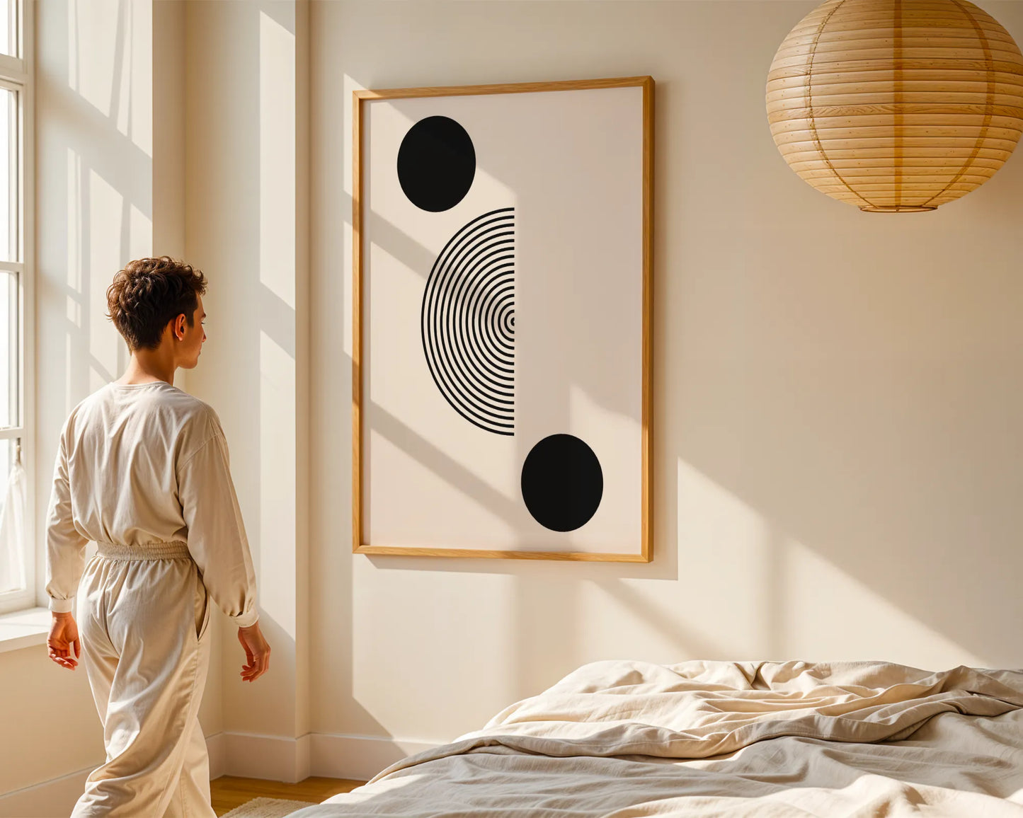 Abstract Lines I, Modern Wall Art, Black & White