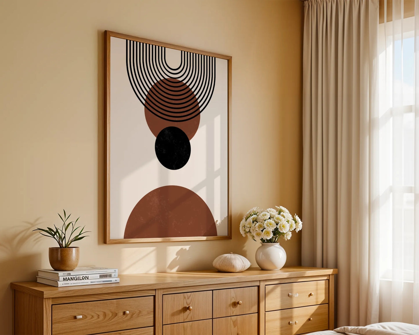 Abstract Lines, Mid Century Modern, Wall Painting
