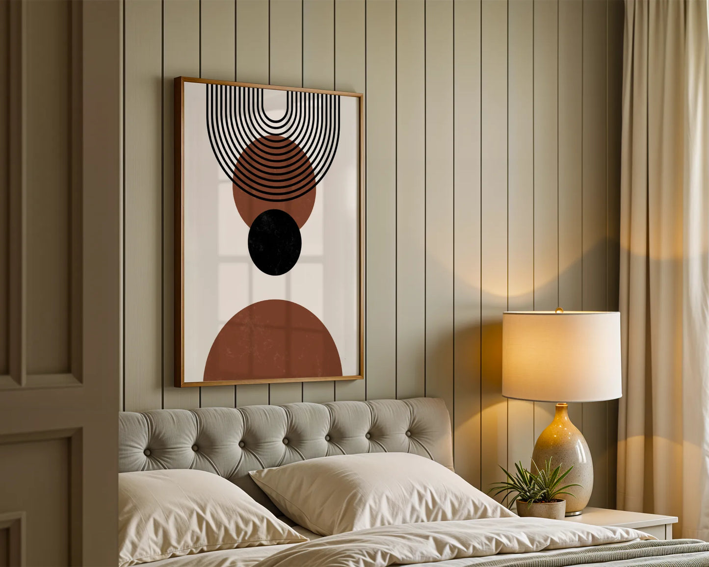 Abstract Lines, Mid Century Modern, Wall Painting