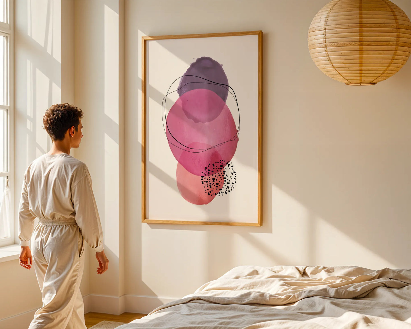 Abstract Shapes, Watercolor, Modern Wall Art