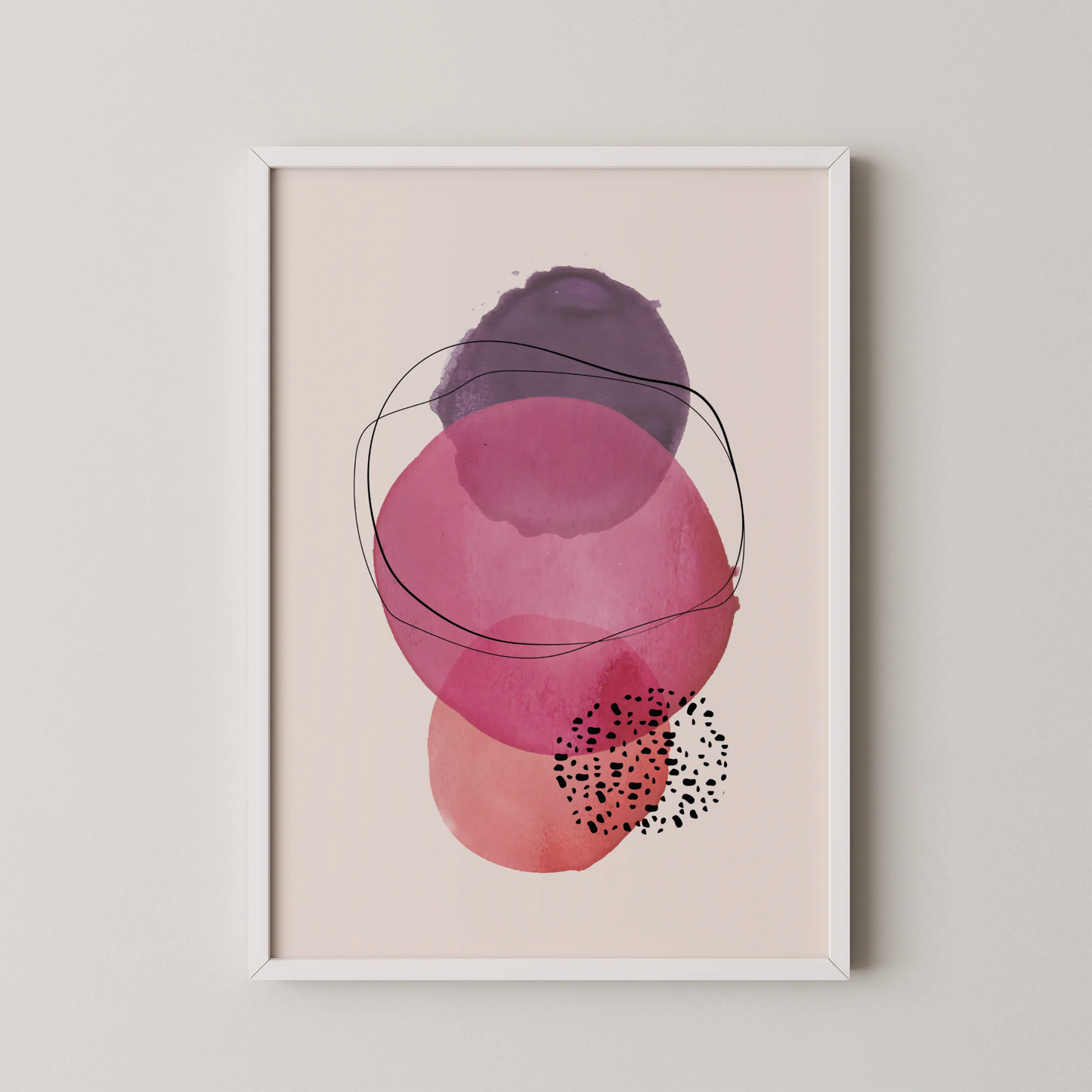 Abstract Shapes, Watercolor, Modern Wall Art