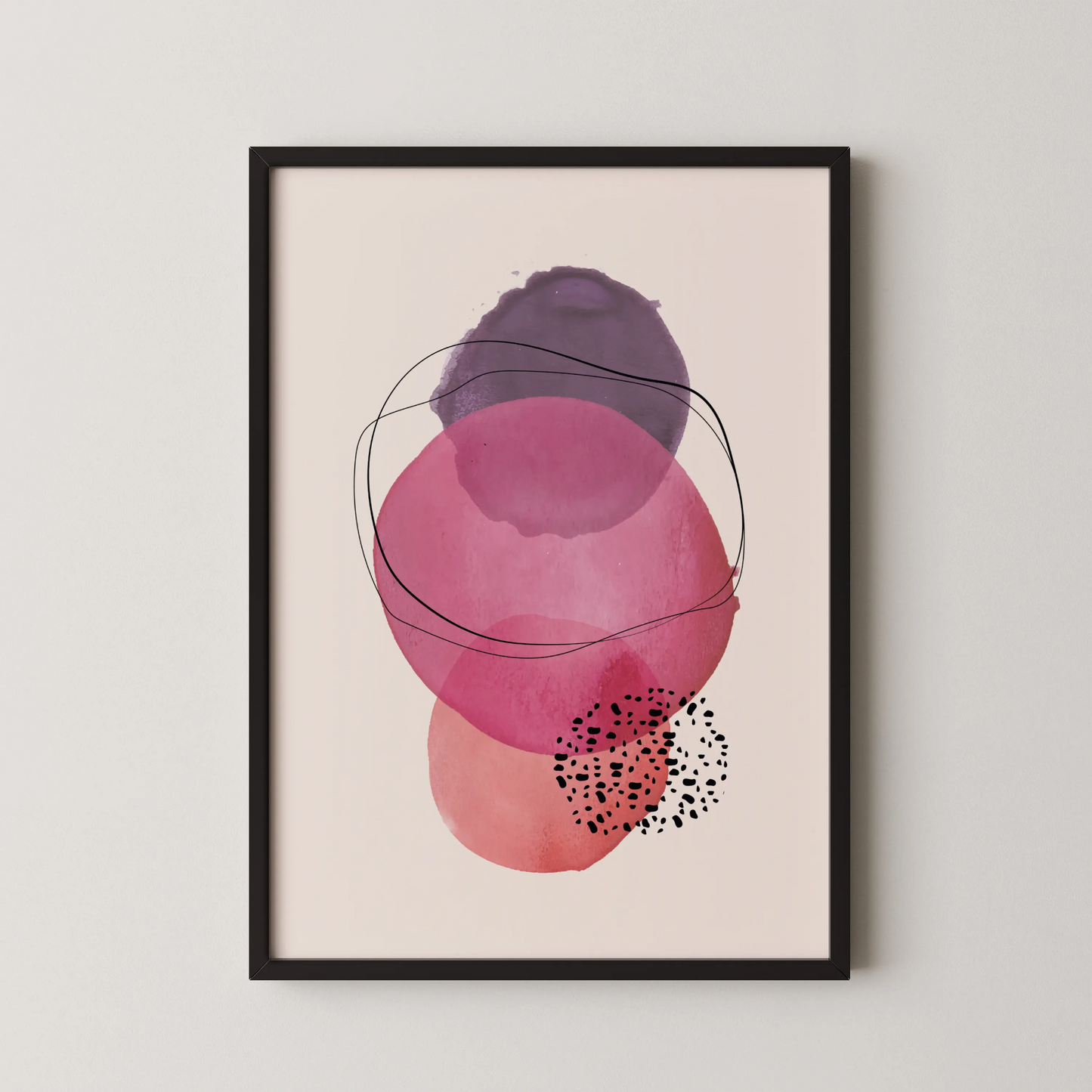 Abstract Shapes, Watercolor, Modern Wall Art