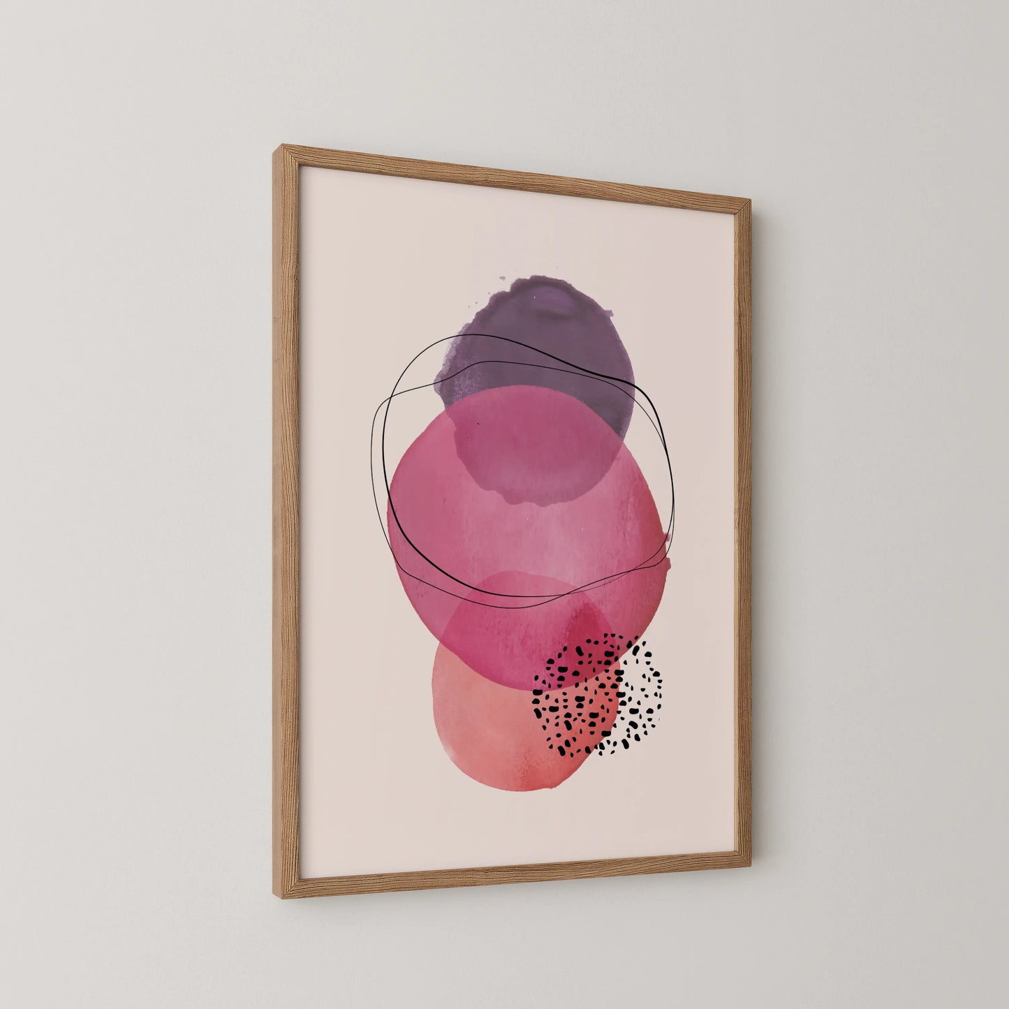 Abstract Shapes, Watercolor, Modern Wall Art