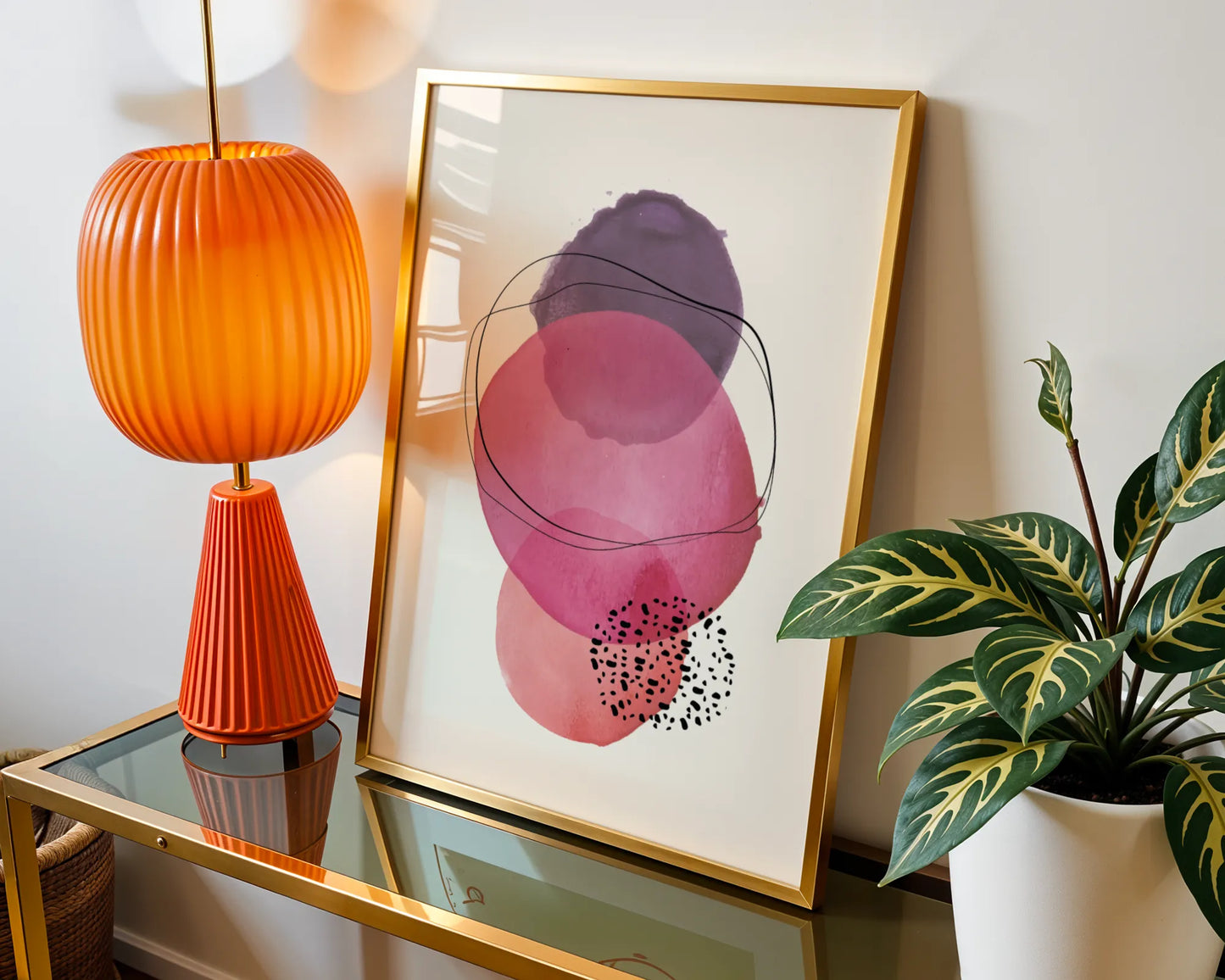 Abstract Shapes, Watercolor, Modern Wall Art