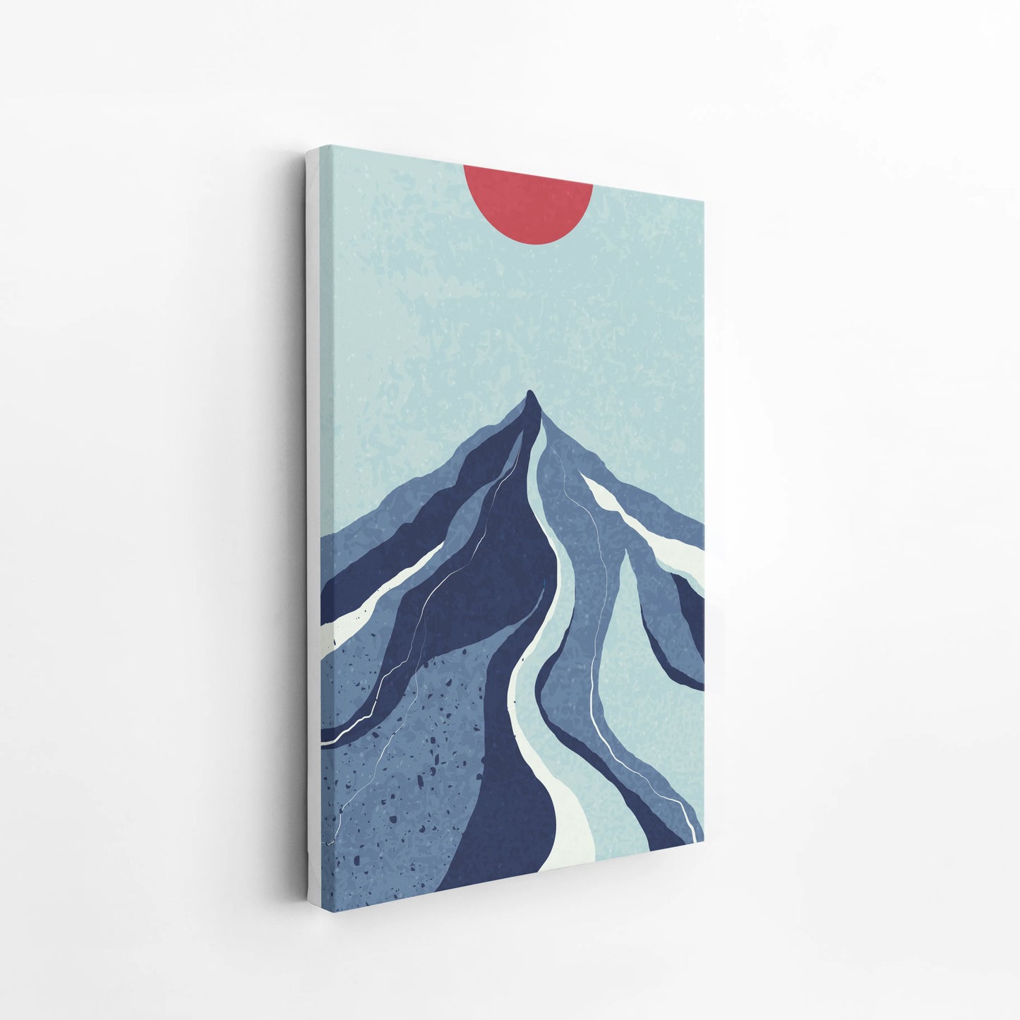 Abstract Sun on Hill, Mid Century Modern, Wall Painting