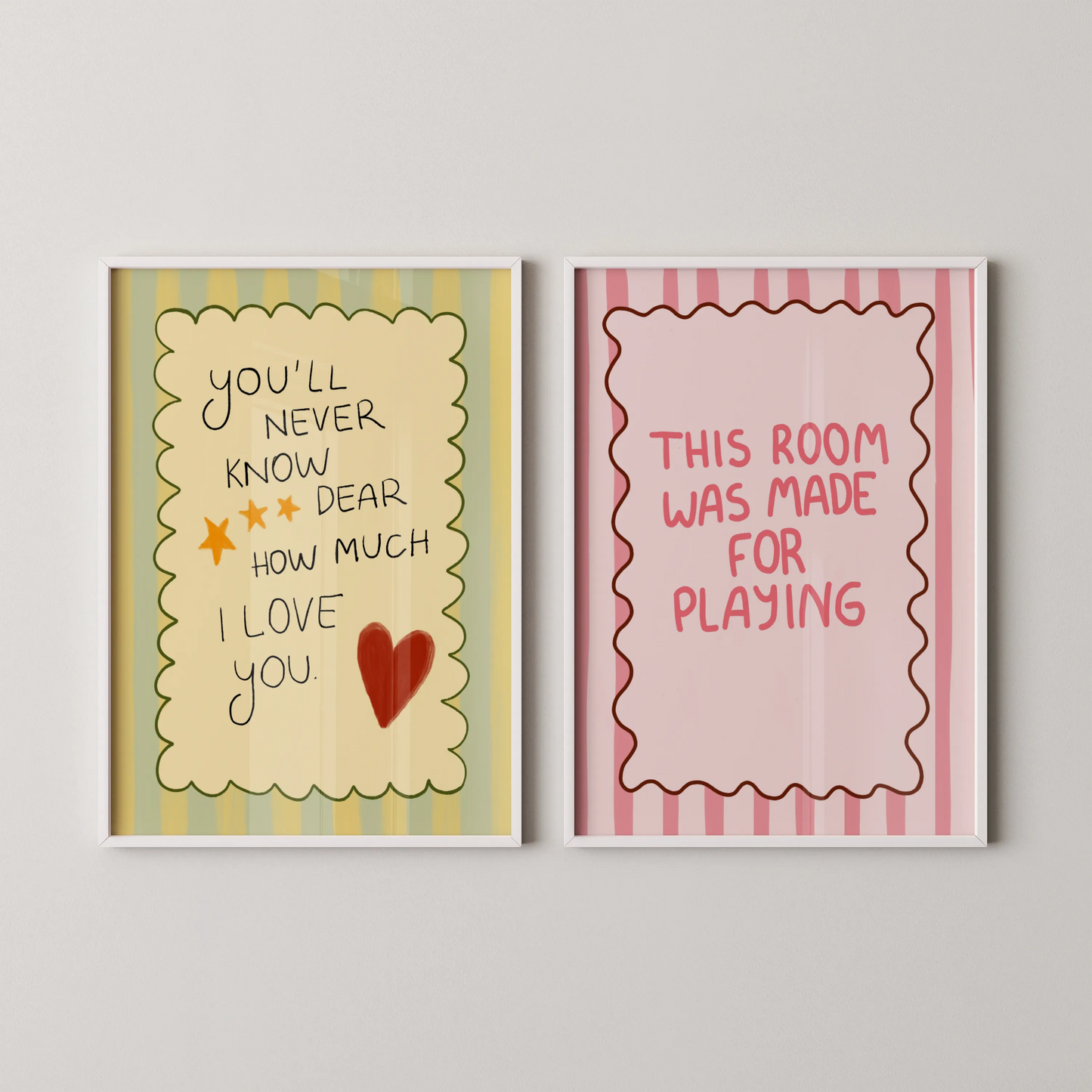 Affirmation club, Nursery prints