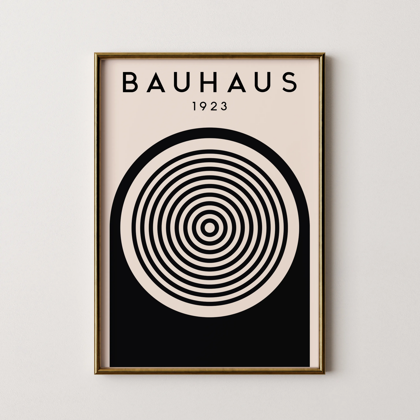 Bauhaus Circle Print I, Geometric Shapes, Modern Architect, Clean Design Wall Art