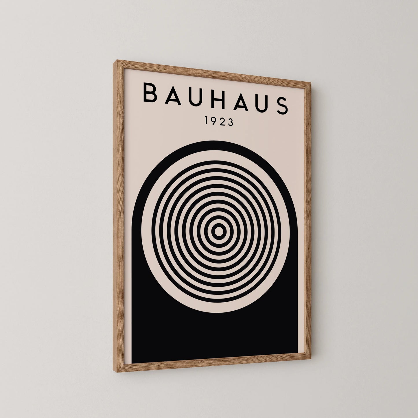 Bauhaus Circle Print I, Geometric Shapes, Modern Architect, Clean Design Wall Art
