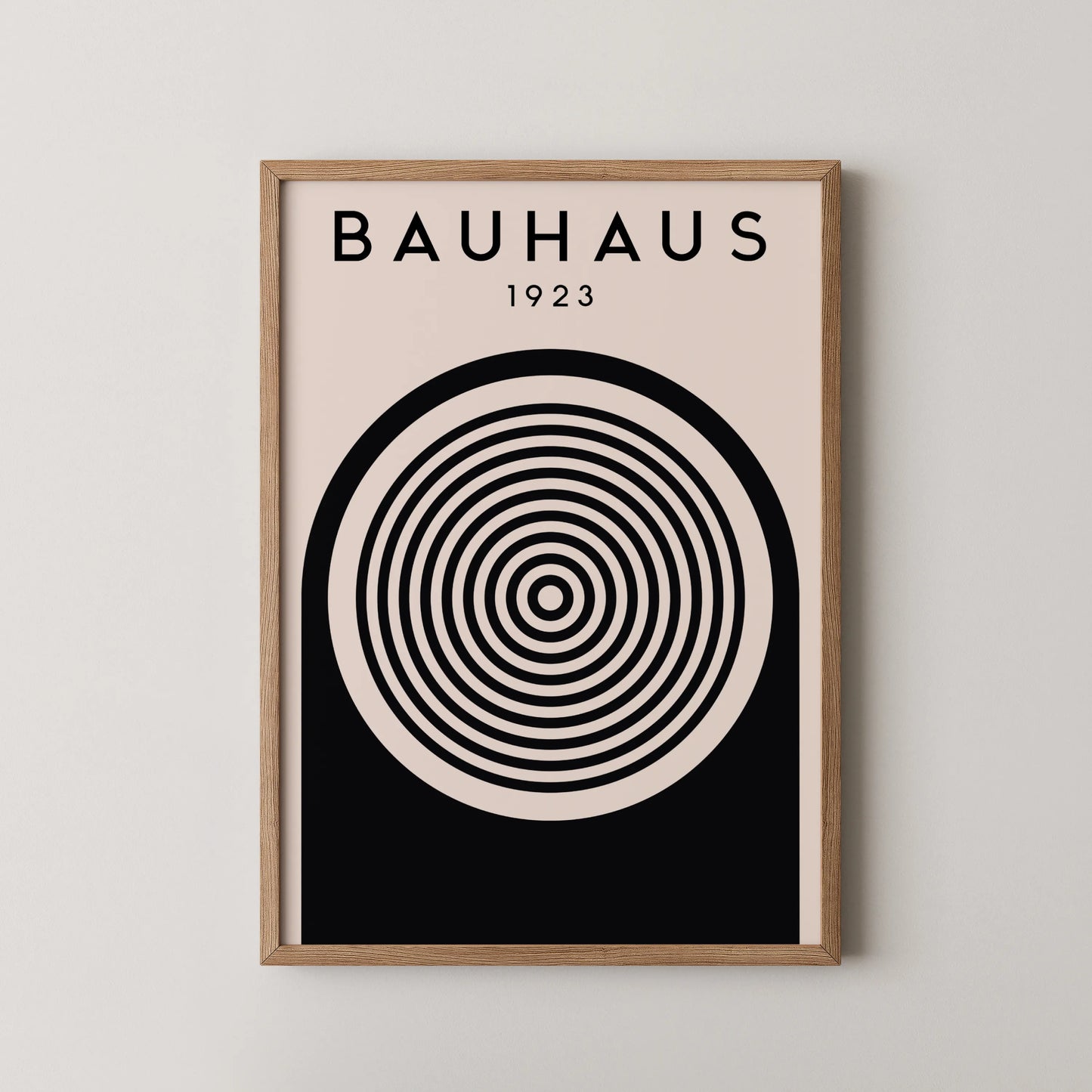 Bauhaus Circle Print I, Geometric Shapes, Modern Architect, Clean Design Wall Art