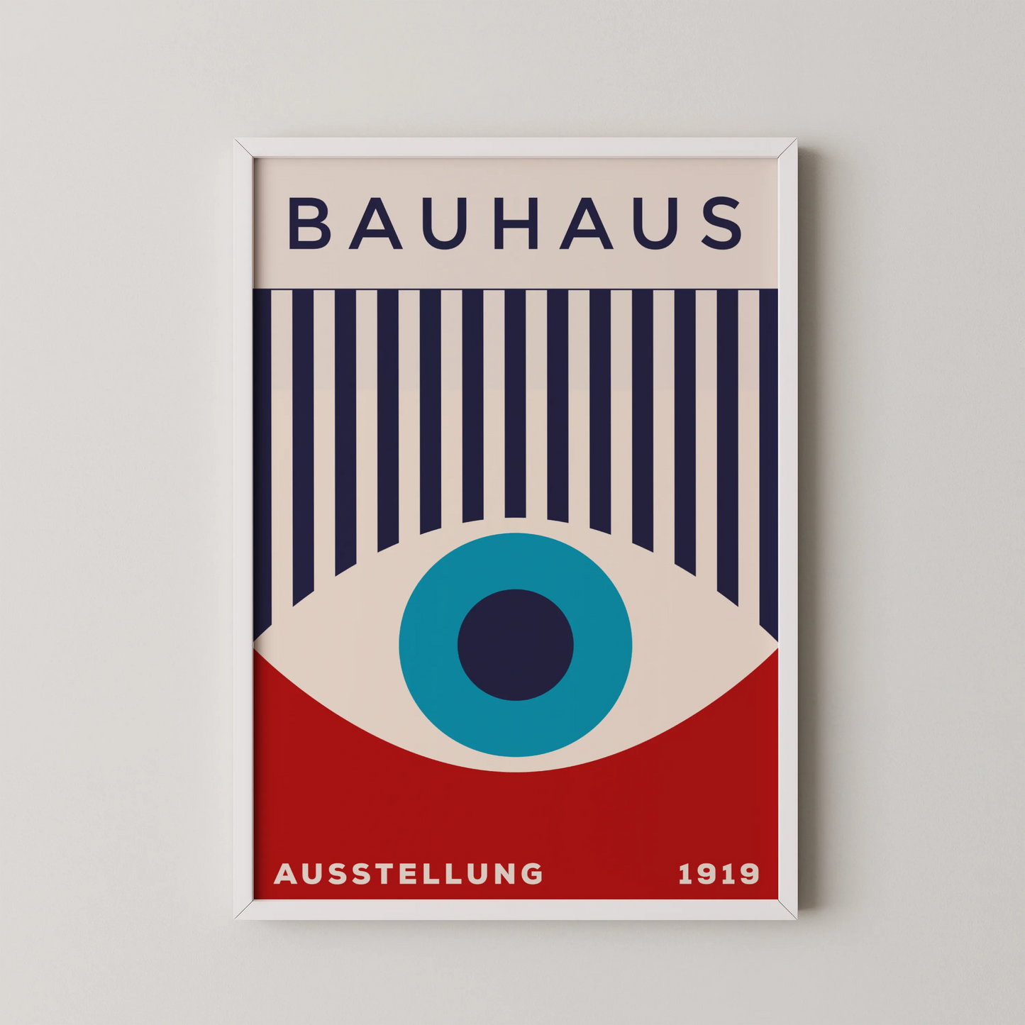 Bauhaus Eye Print, Geometric Shapes, Modern Architect, Clean Design Wall Art