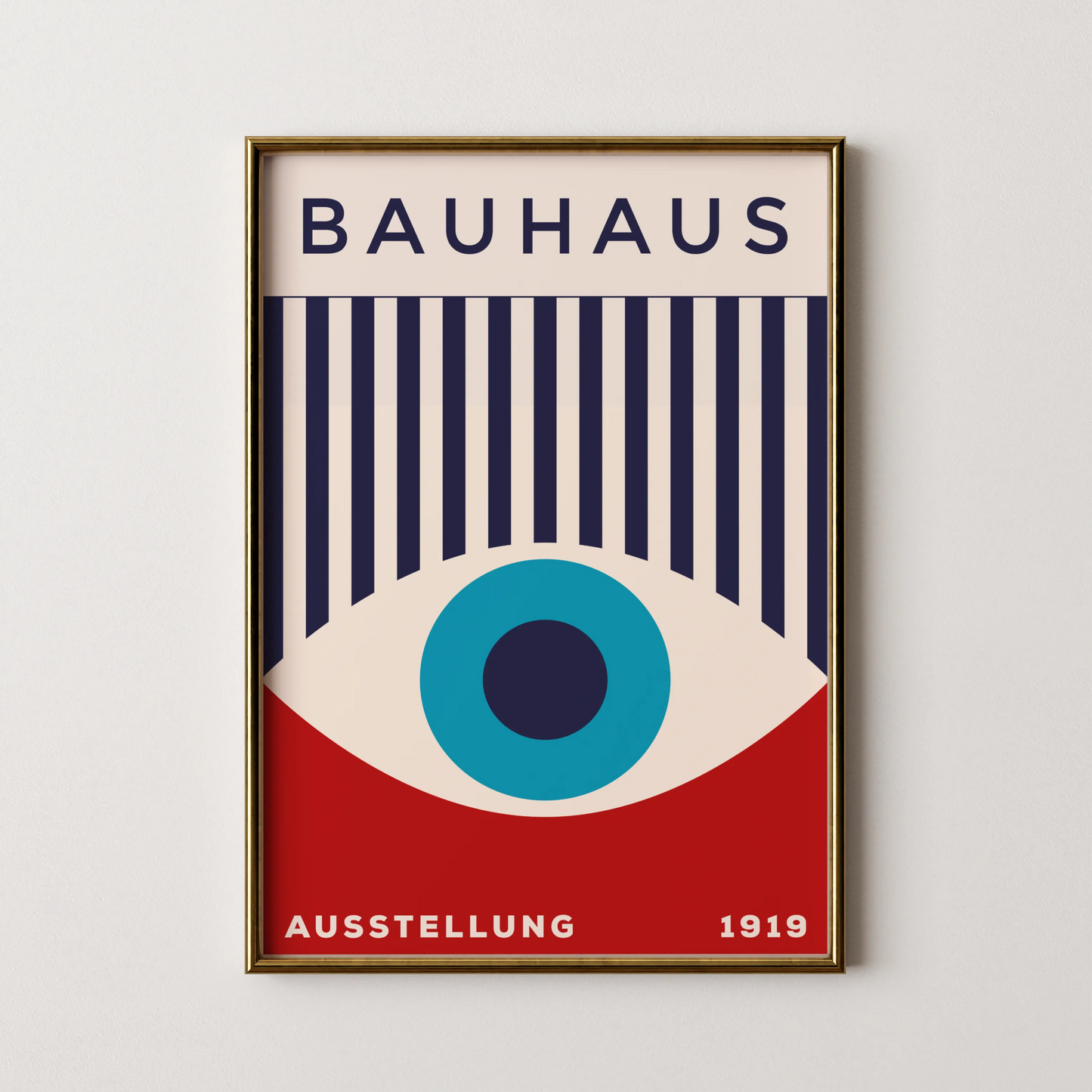 Bauhaus Eye Print, Geometric Shapes, Modern Architect, Clean Design Wall Art