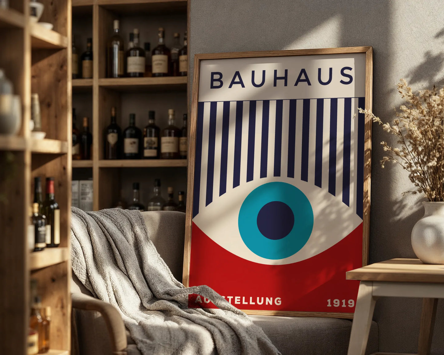 Bauhaus Eye Print, Geometric Shapes, Modern Architect, Clean Design Wall Art
