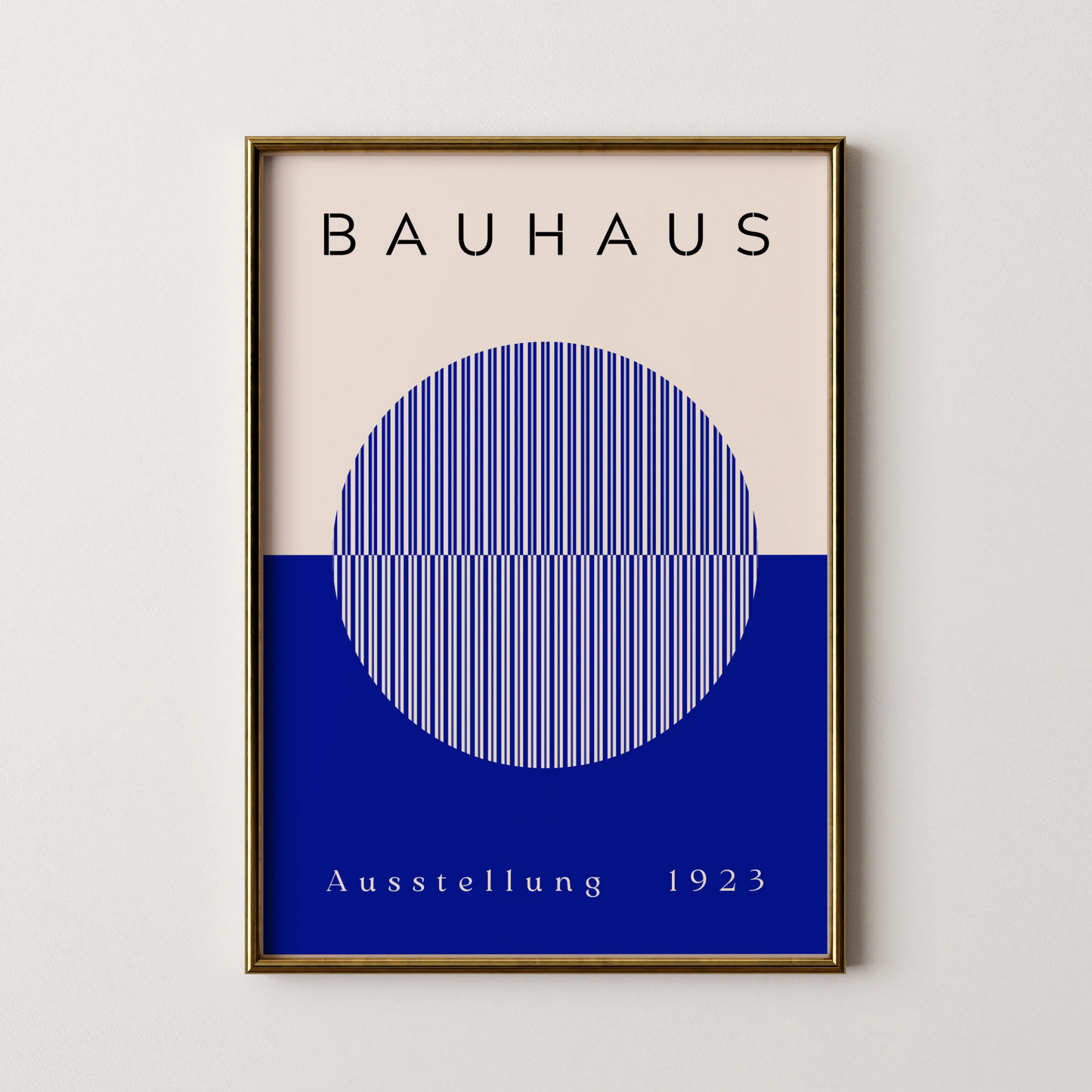 Bauhaus, Geometric, Bold Blue, Modern Architect, Clean Wall Art