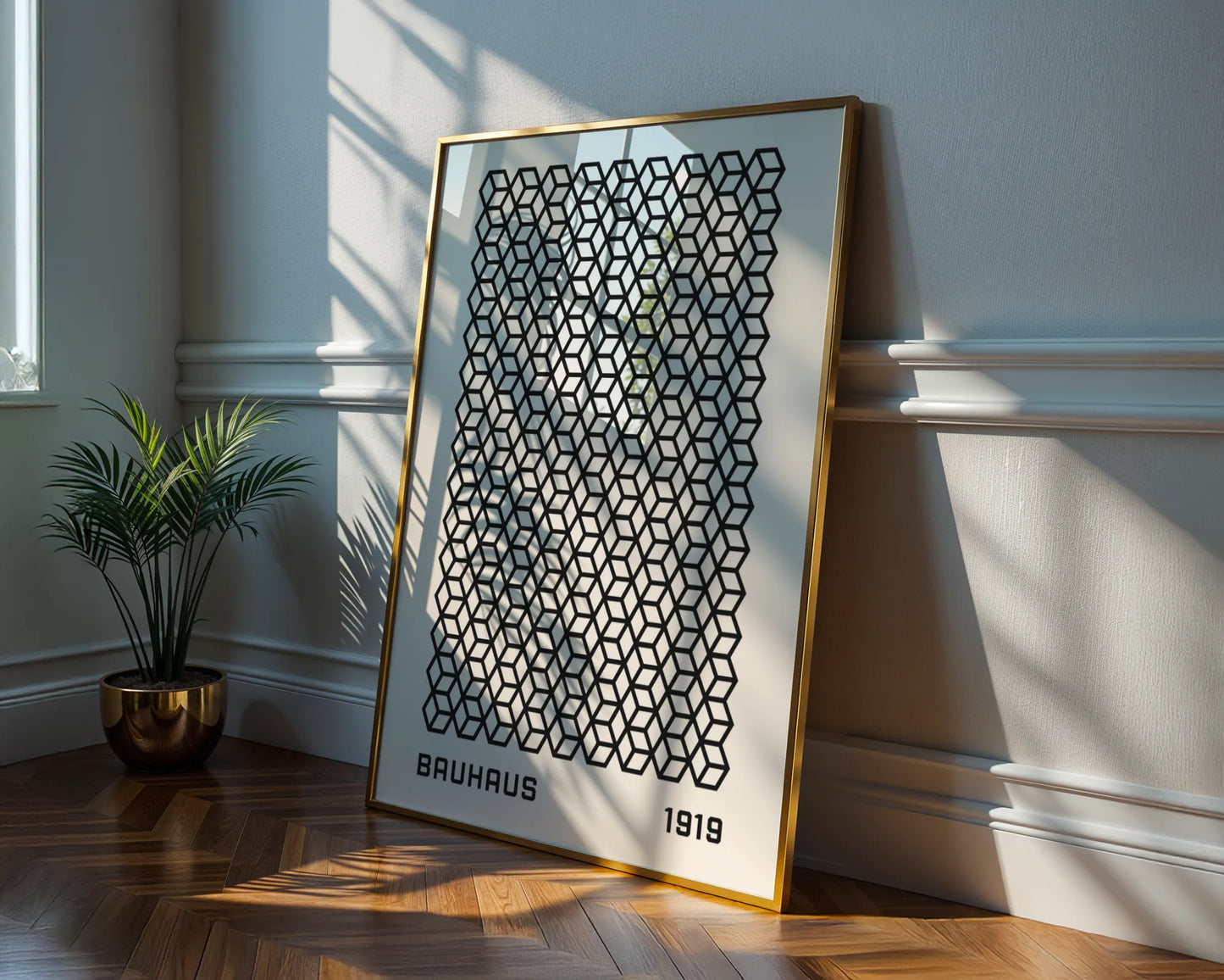 Bauhaus Geometric Print, Modern Architect, Clean Design Wall Art 1