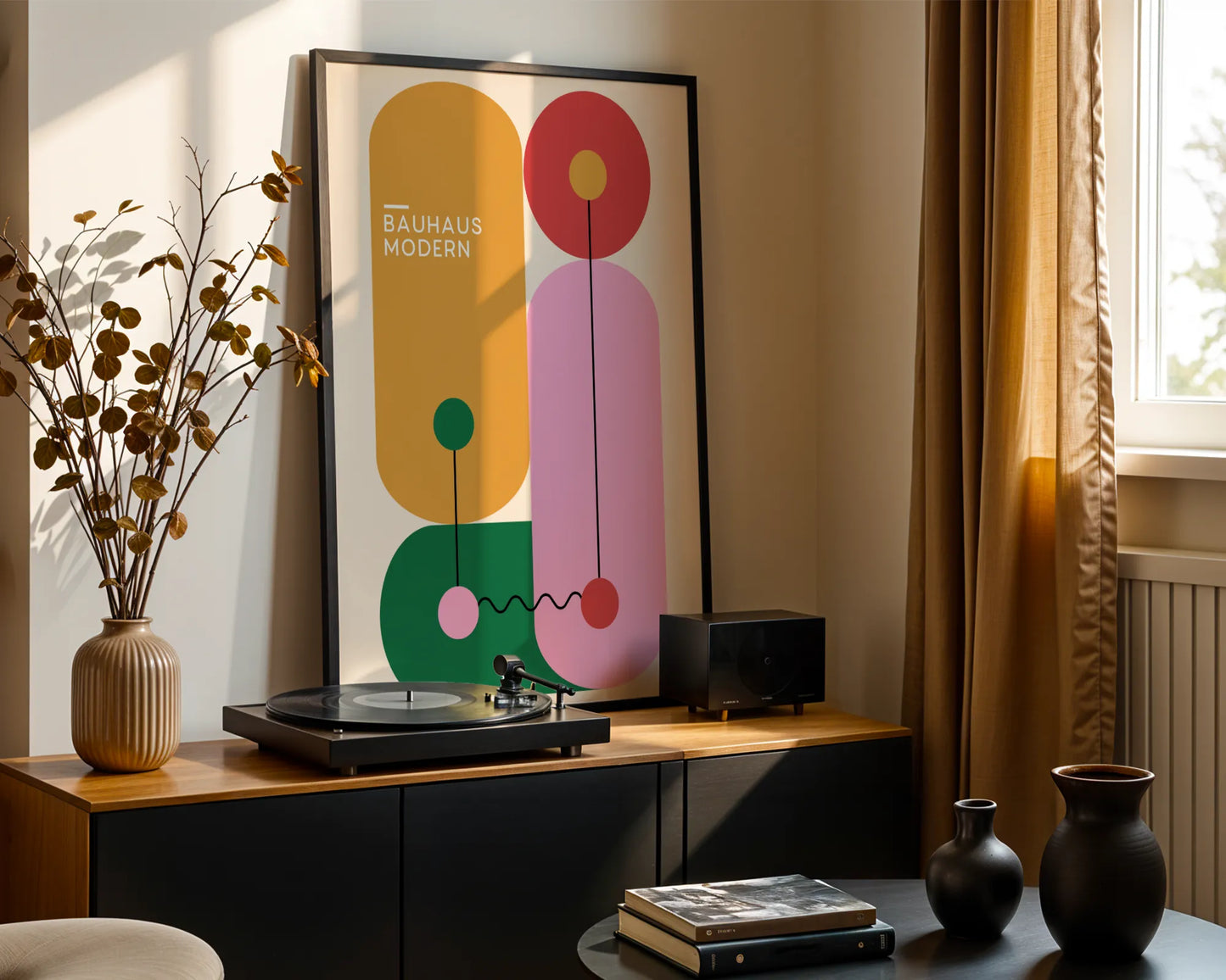 Bauhaus Print, Geometric Shape, Bold Abstract, Modern Architect, Clean Wall Art