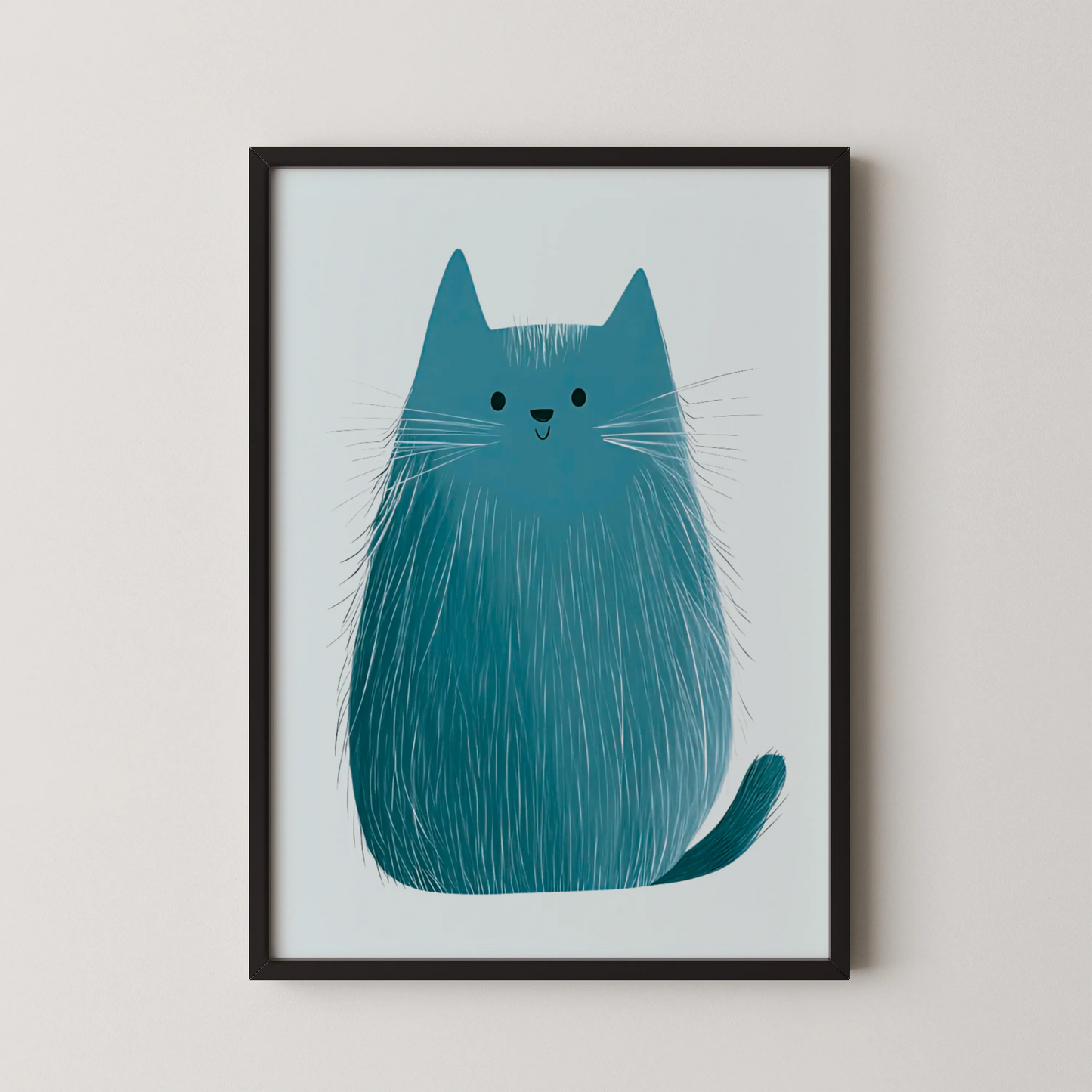 Blue cat - Nursery Prints