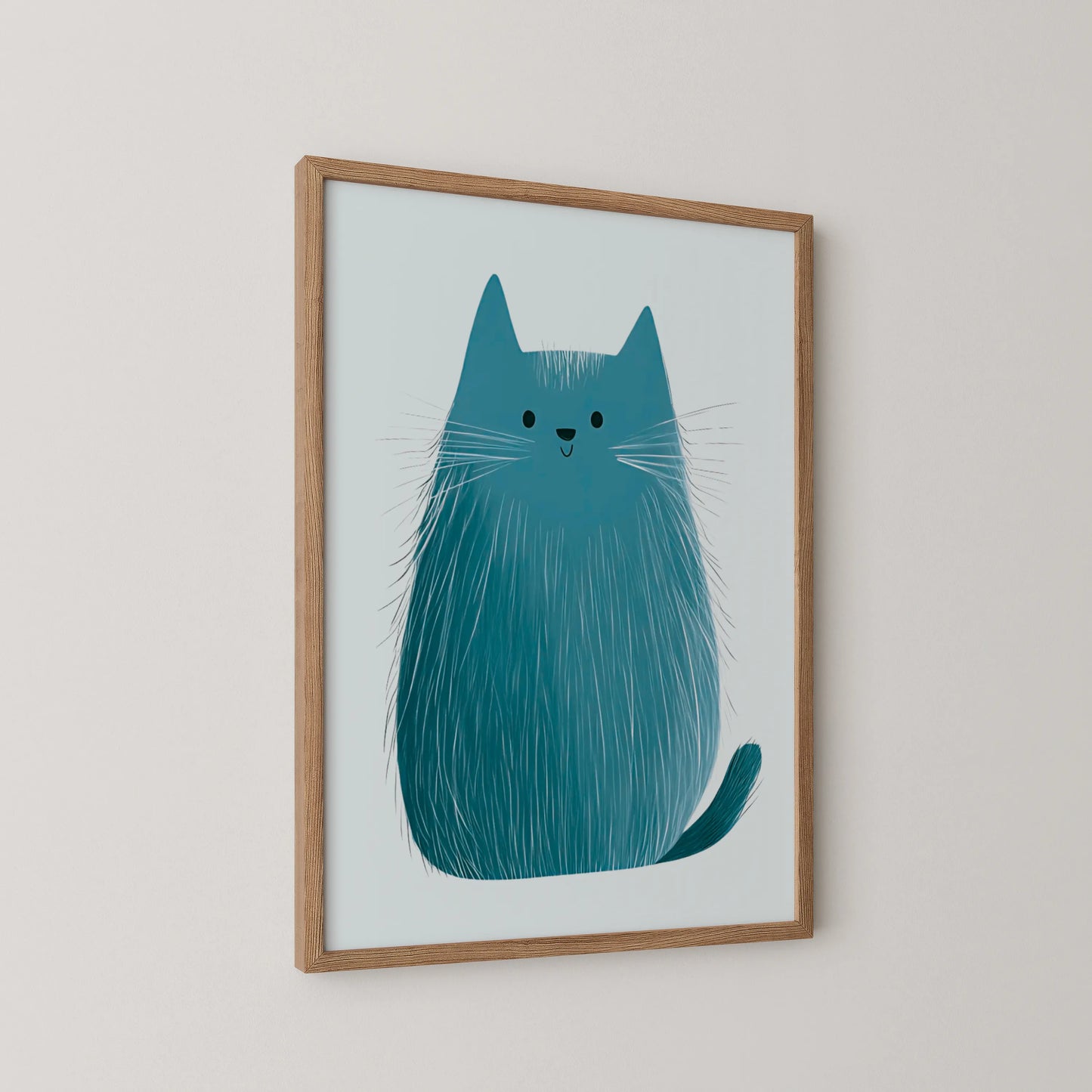Blue cat - Nursery Prints