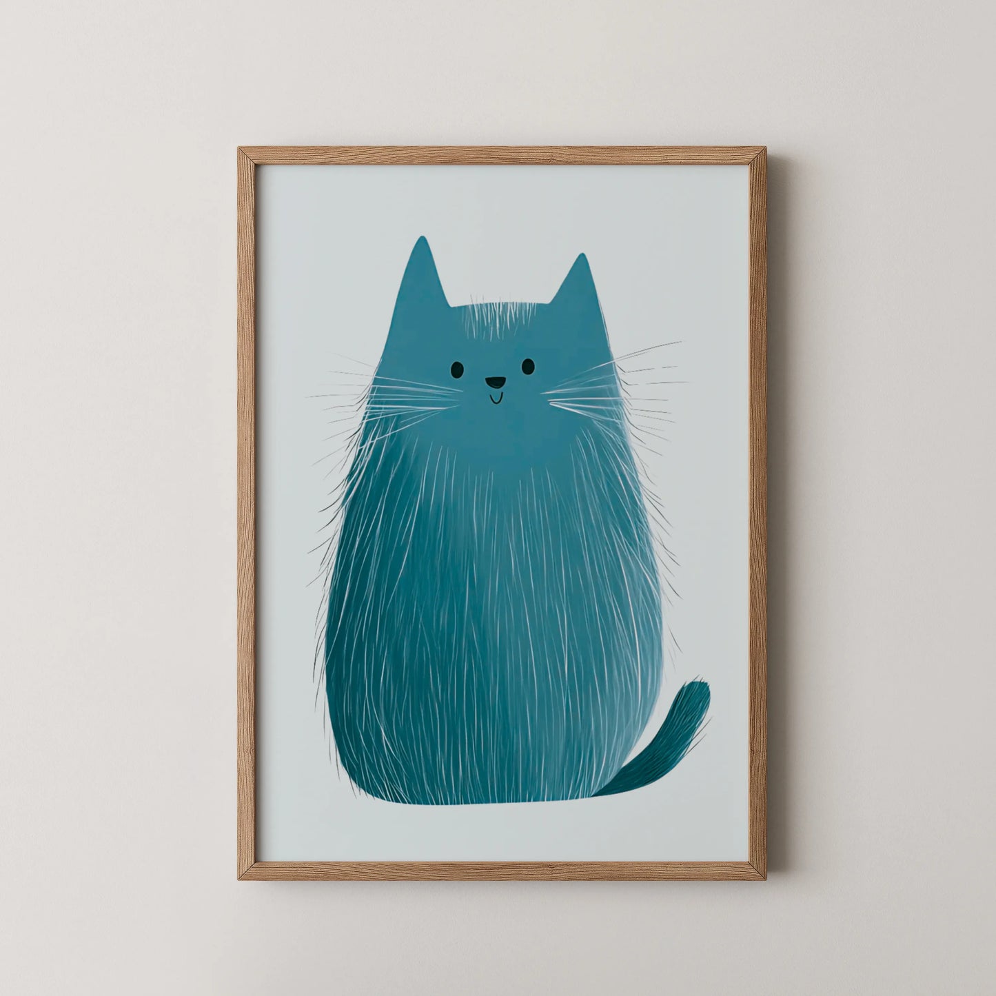 Blue cat - Nursery Prints