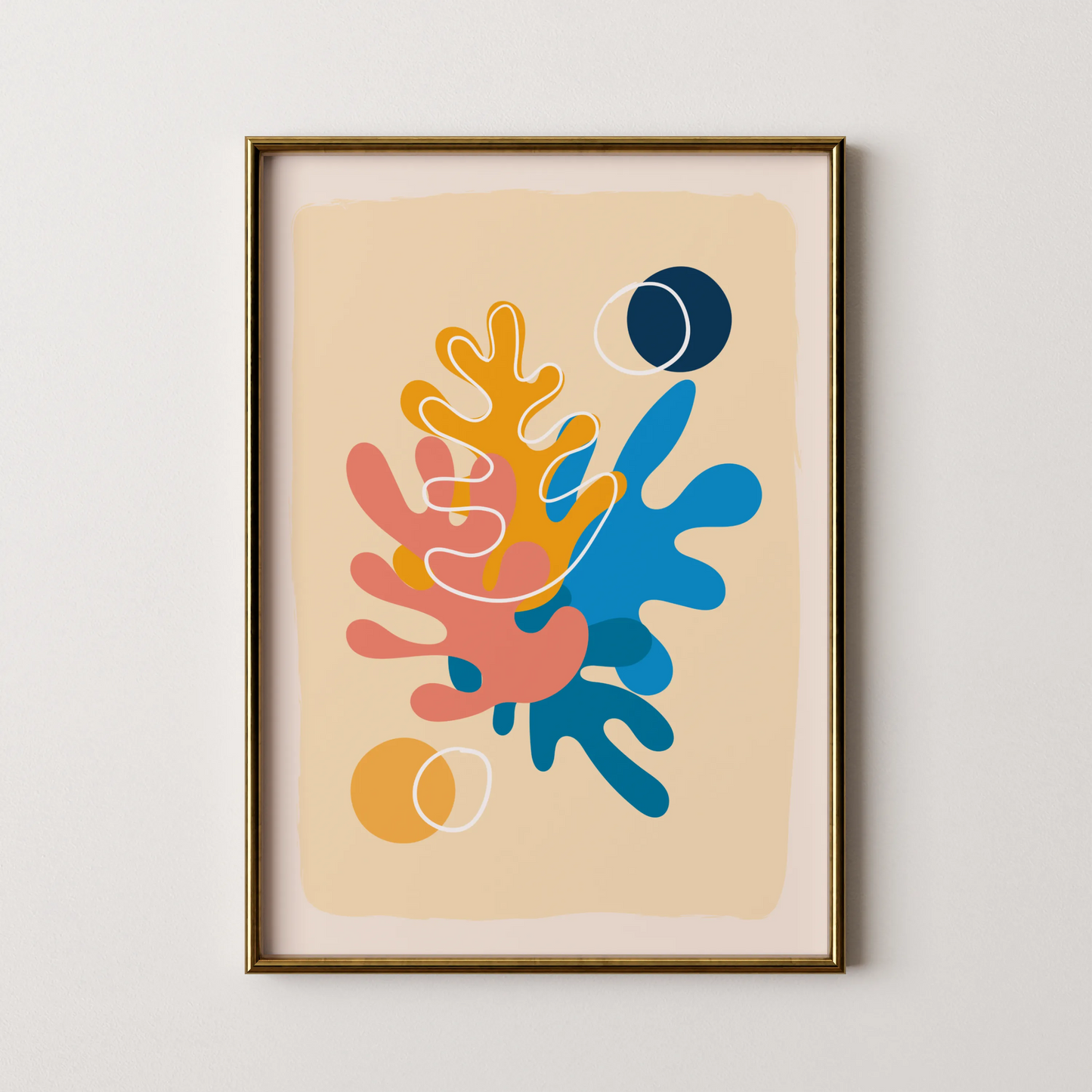 Boheme Flower II, Mid Century Modern, Wall Painting