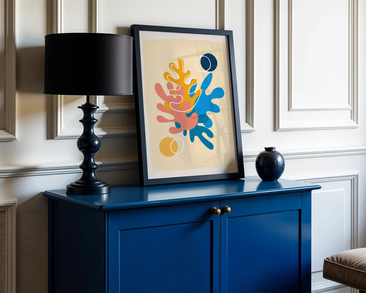 Boheme Flower II, Mid Century Modern, Wall Painting