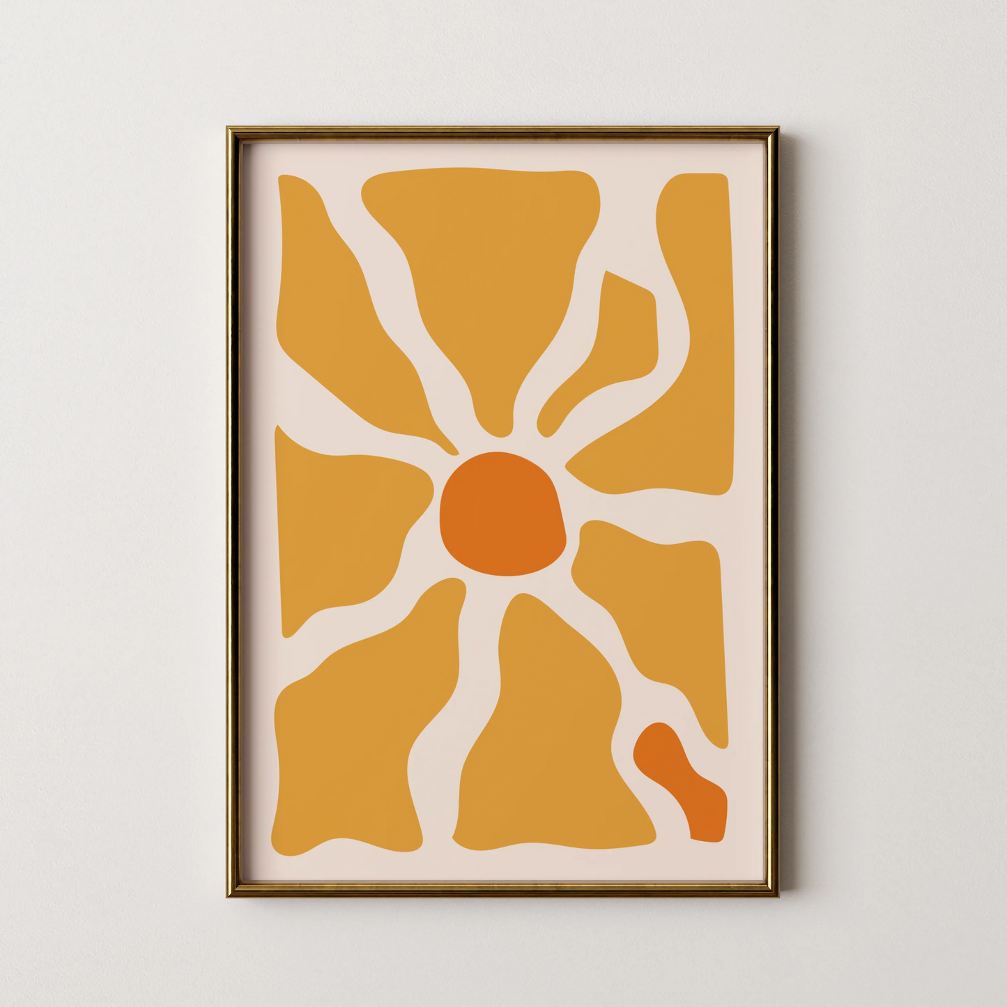 Boheme Flower, Mid Century Modern, Wall Painting
