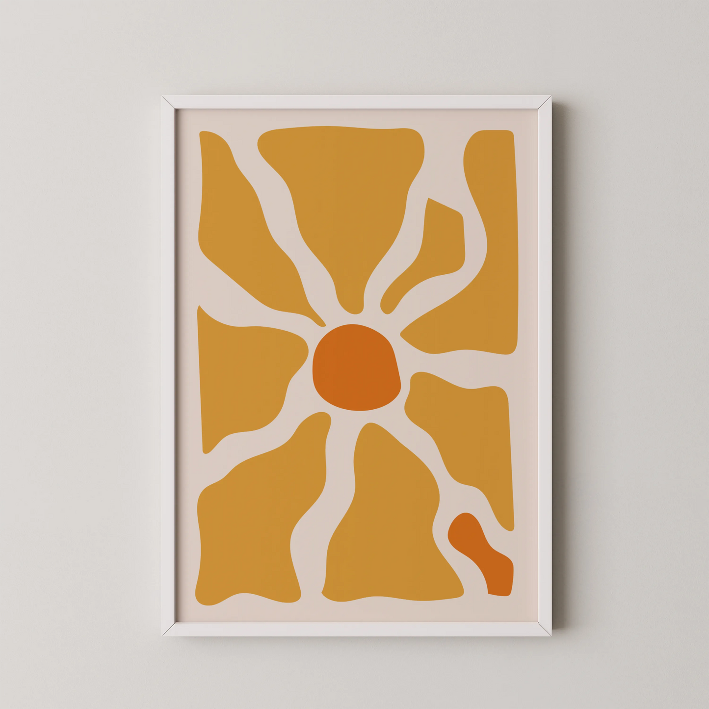Boheme Flower, Mid Century Modern, Wall Painting