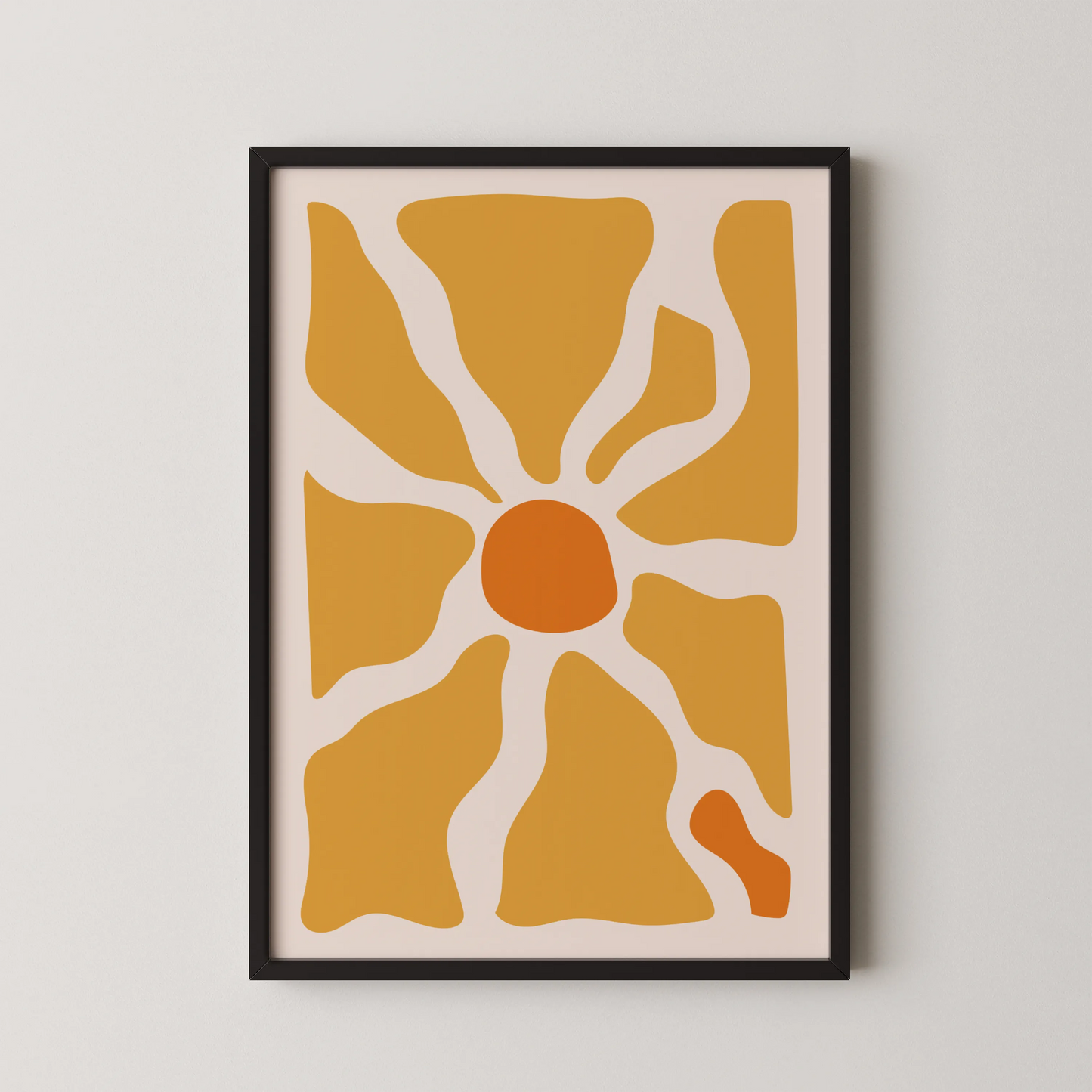 Boheme Flower, Mid Century Modern, Wall Painting