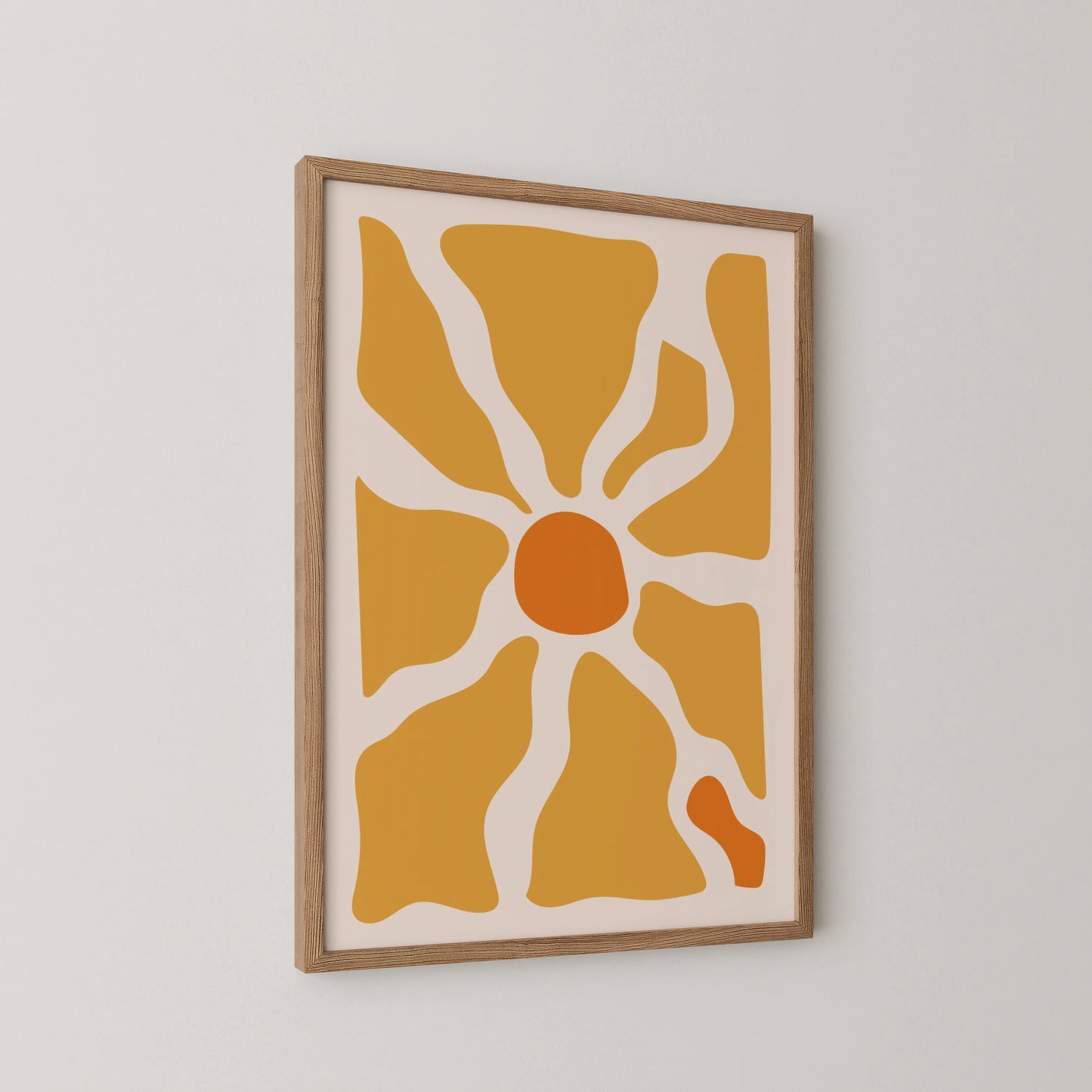Boheme Flower, Mid Century Modern, Wall Painting
