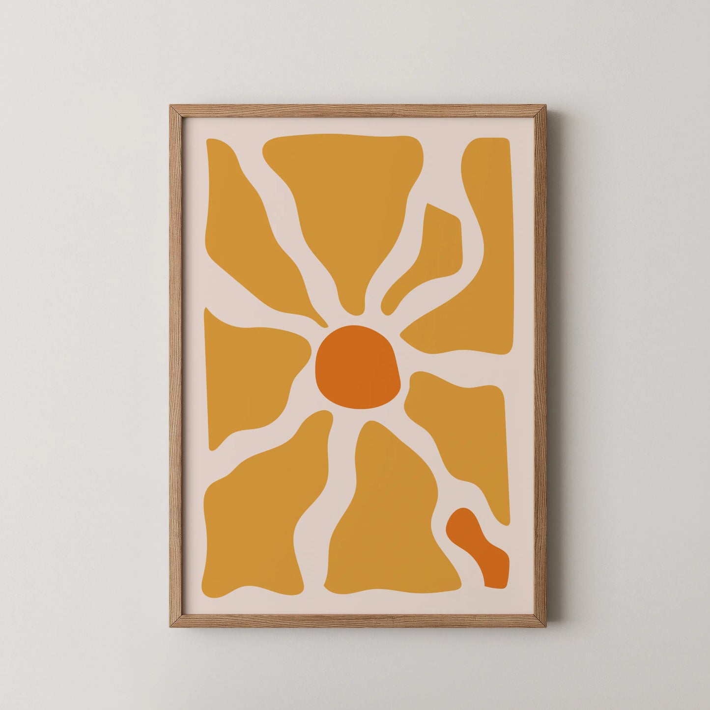 Boheme Flower, Mid Century Modern, Wall Painting