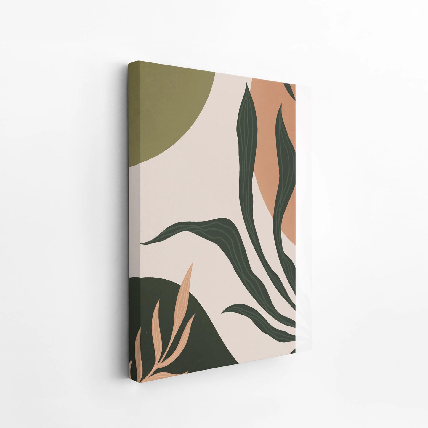 Boheme Leaves I, Mid Century, Modern Wall Painting
