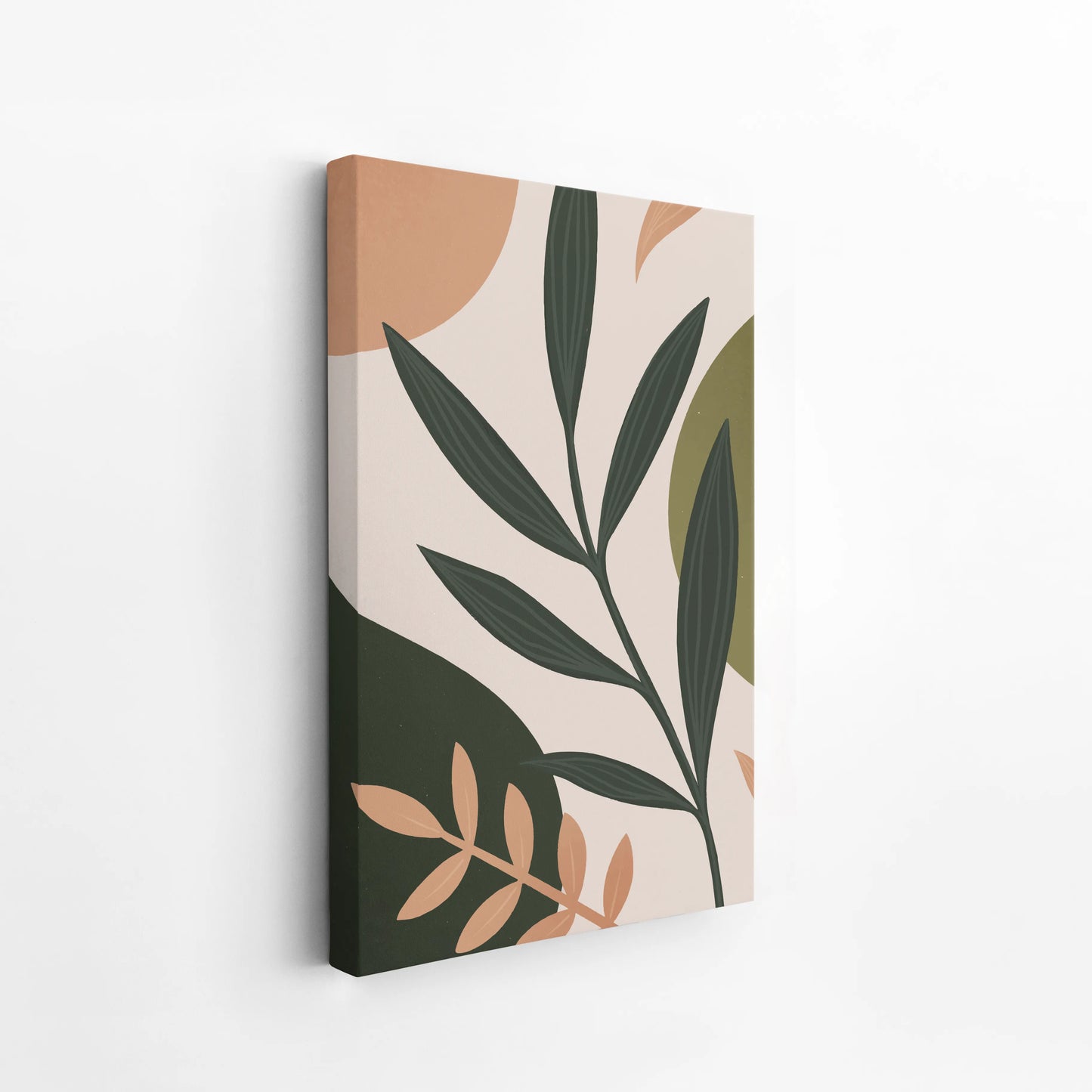 Boheme Leaves, Mid Century, Modern Wall Painting
