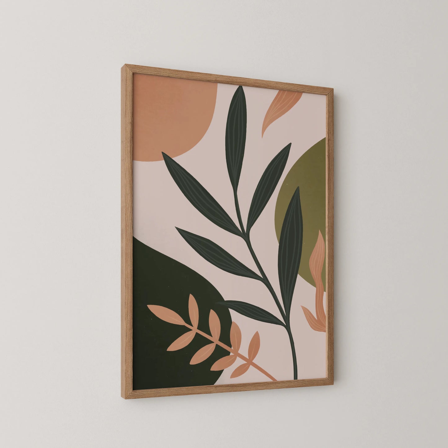 Boheme Leaves, Mid Century, Modern Wall Painting