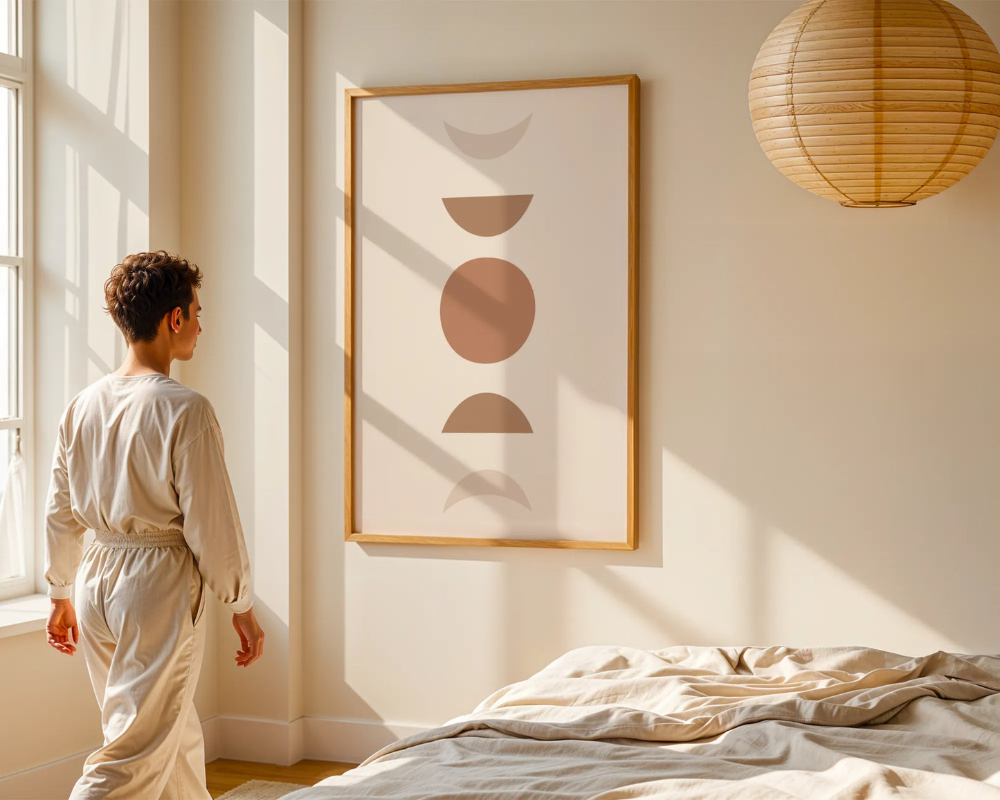 Boheme Moon, Mid Century Modern, Wall Painting
