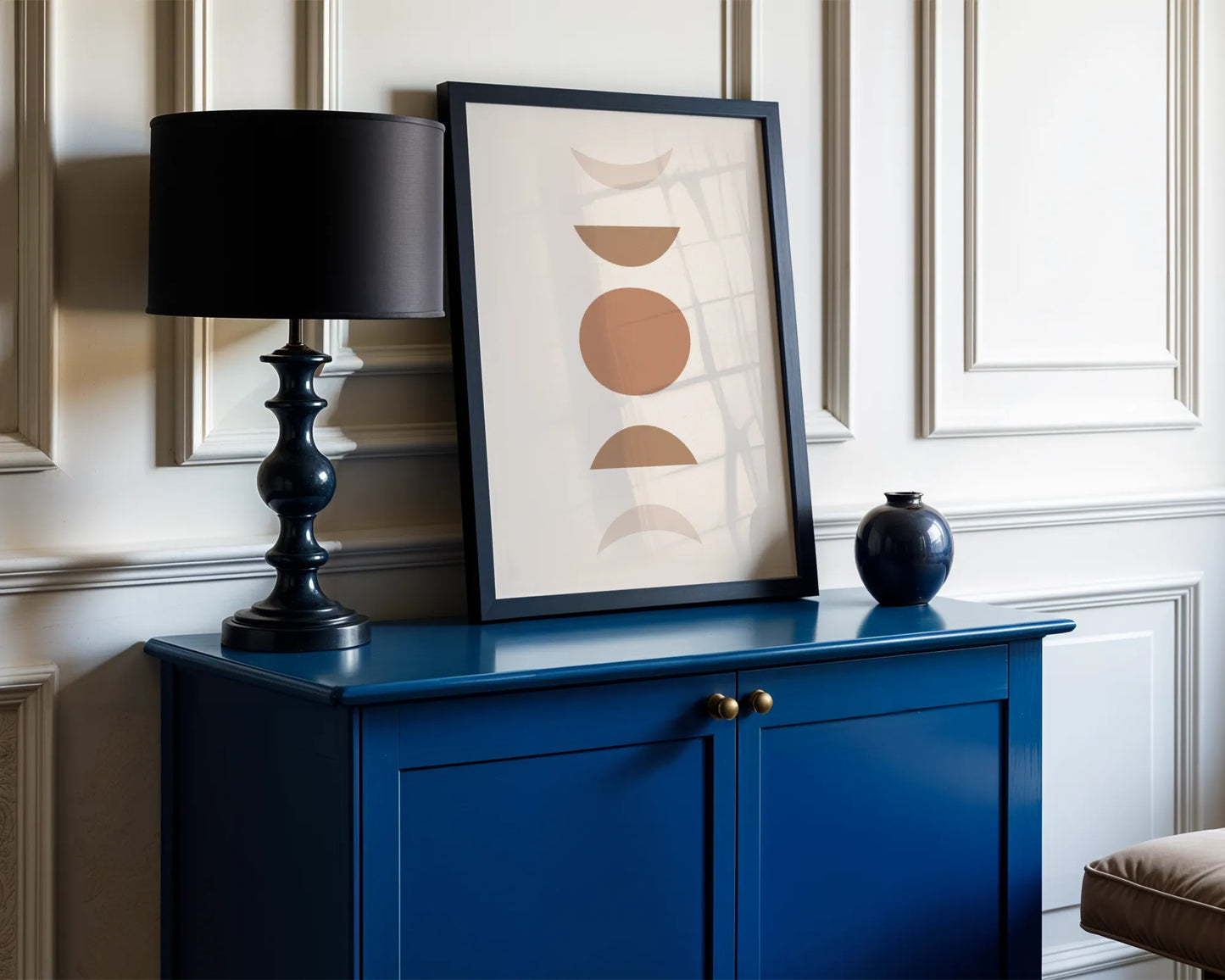 Boheme Moon, Mid Century Modern, Wall Painting